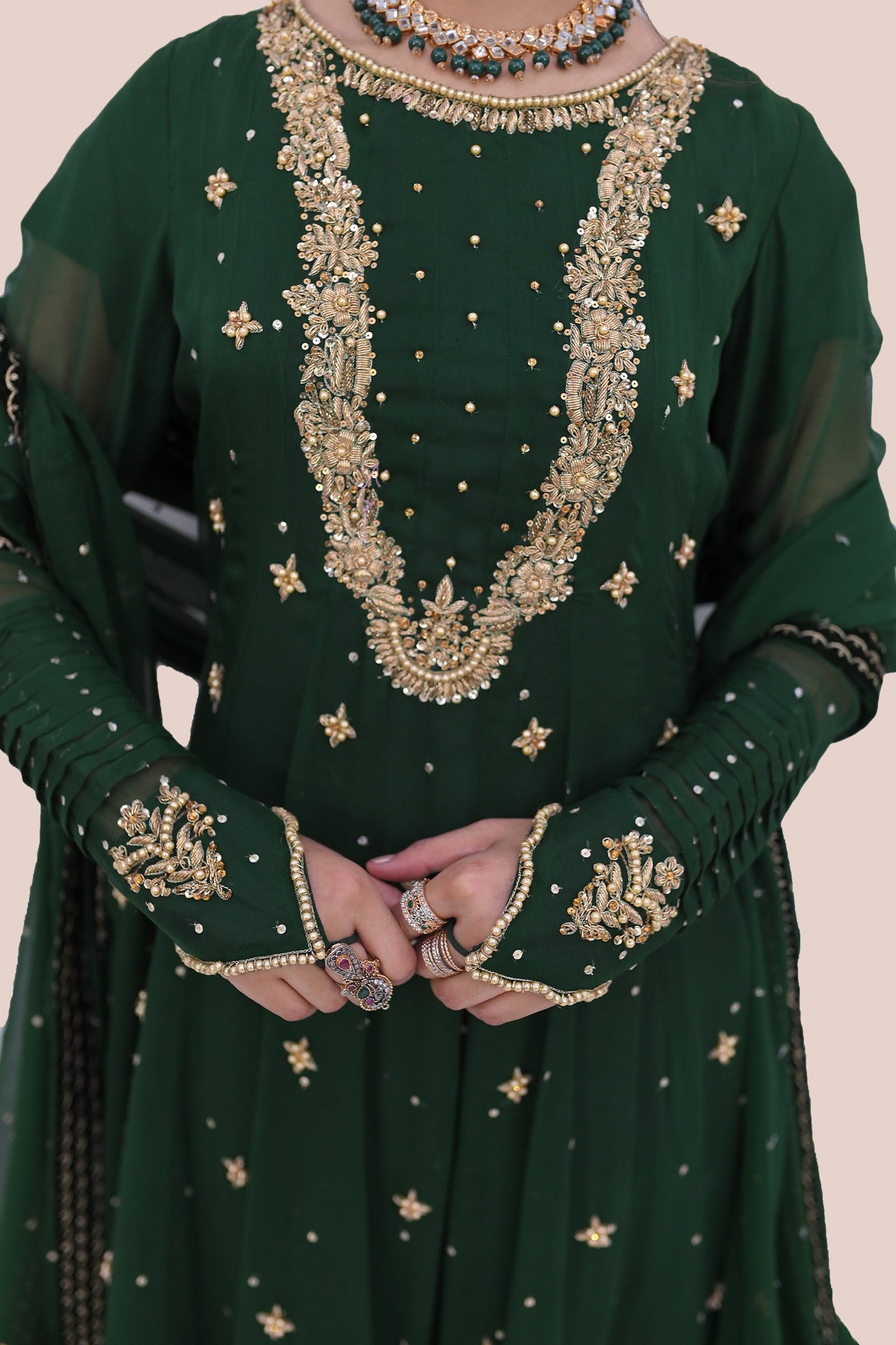 LUXURY women 3 piece long frock dupatta