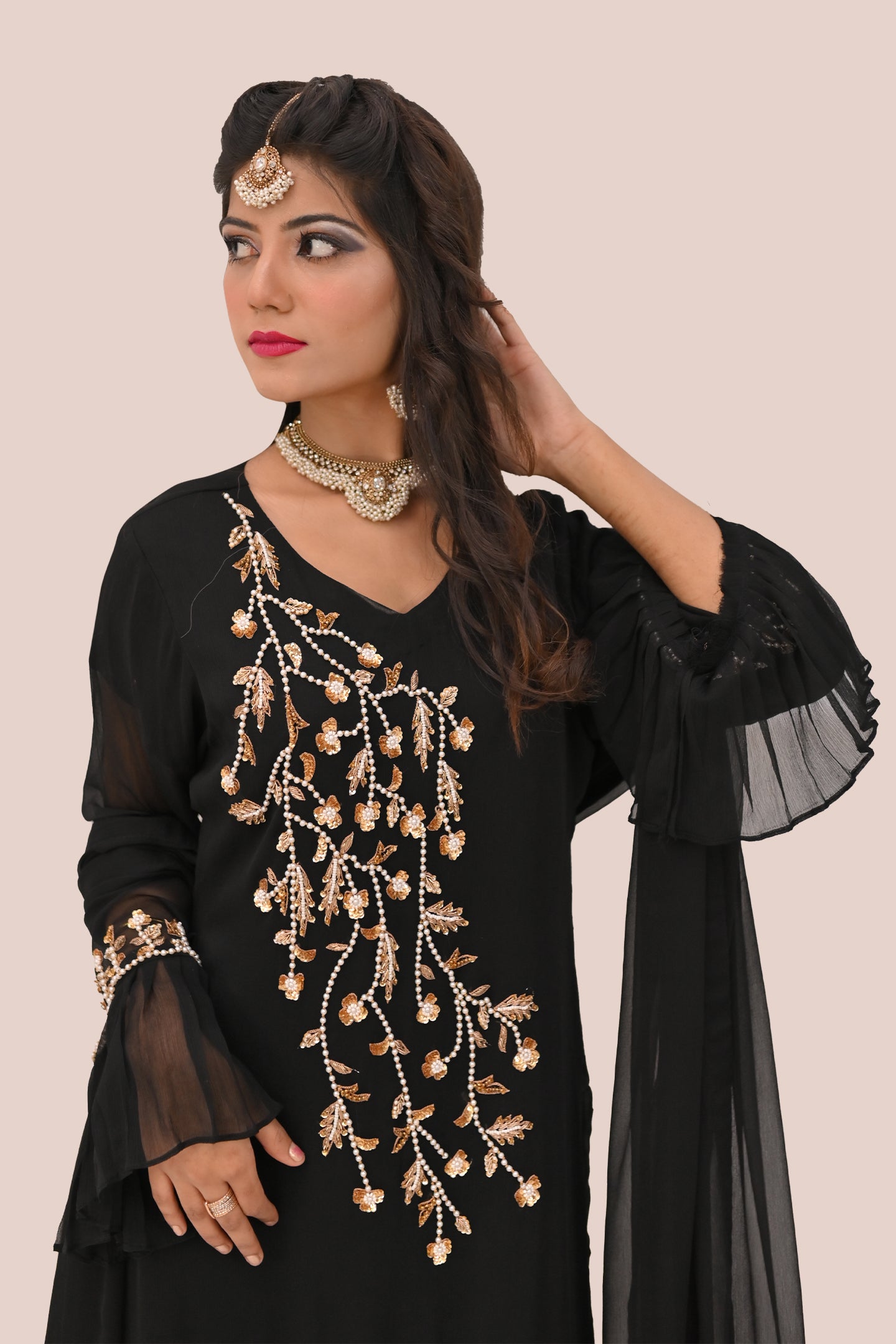 formal 3 piece shirt, trouser & dupatta