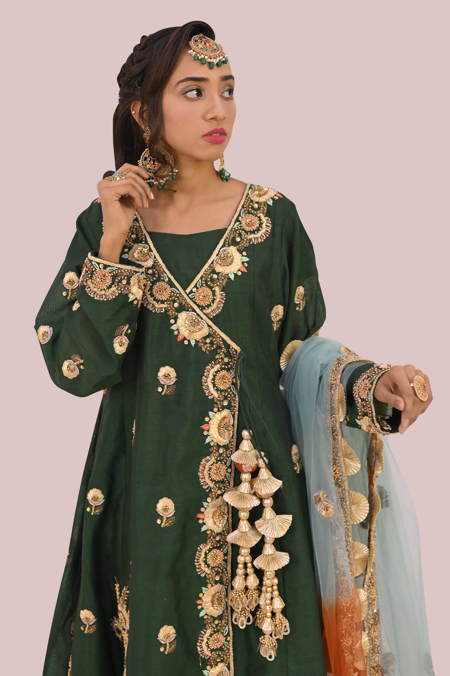 luxury women 3 piece frok dupatta & plazo