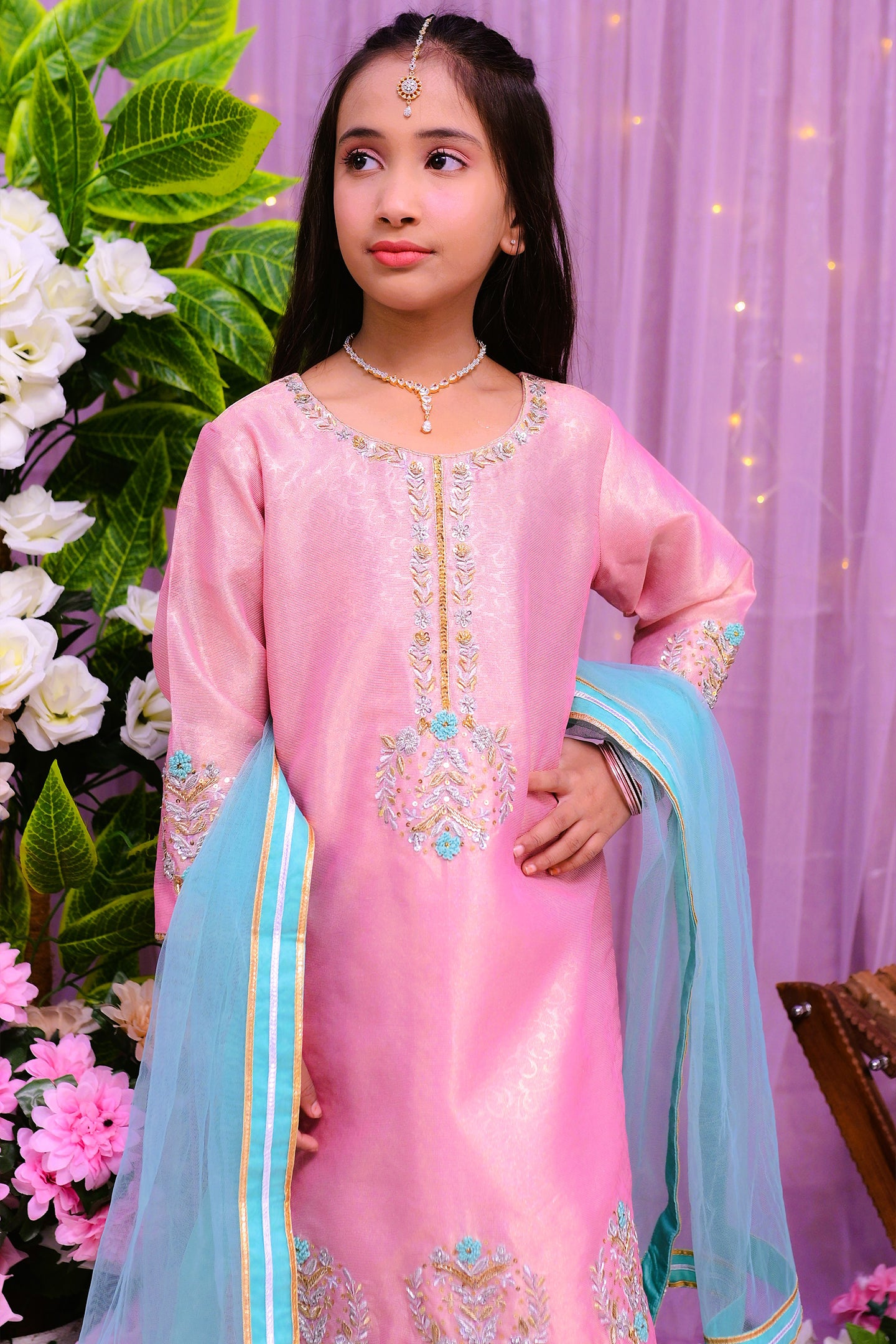 formal 3 piece shirt dupatta & garara