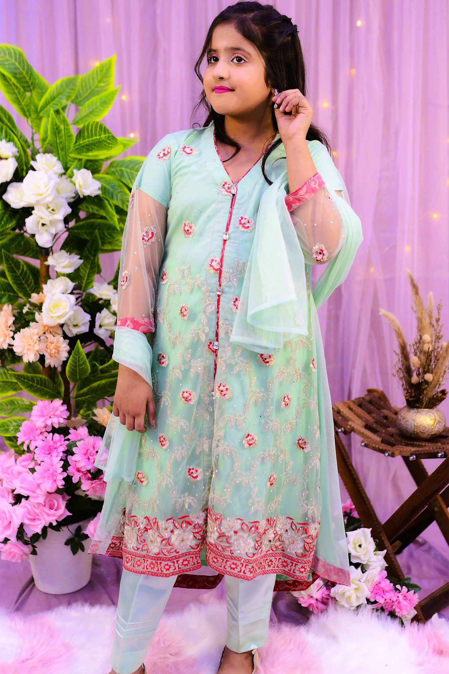 formal 3 piece shirt dupatta & trouser