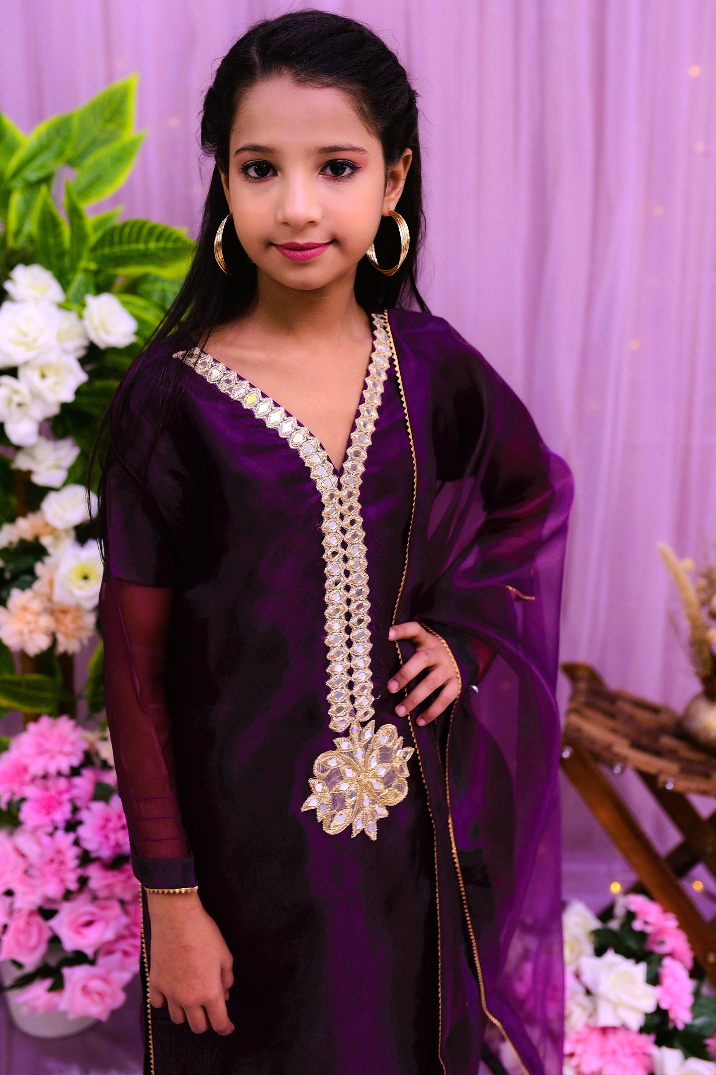 formal 3 piece shirt, trouser & dupatta