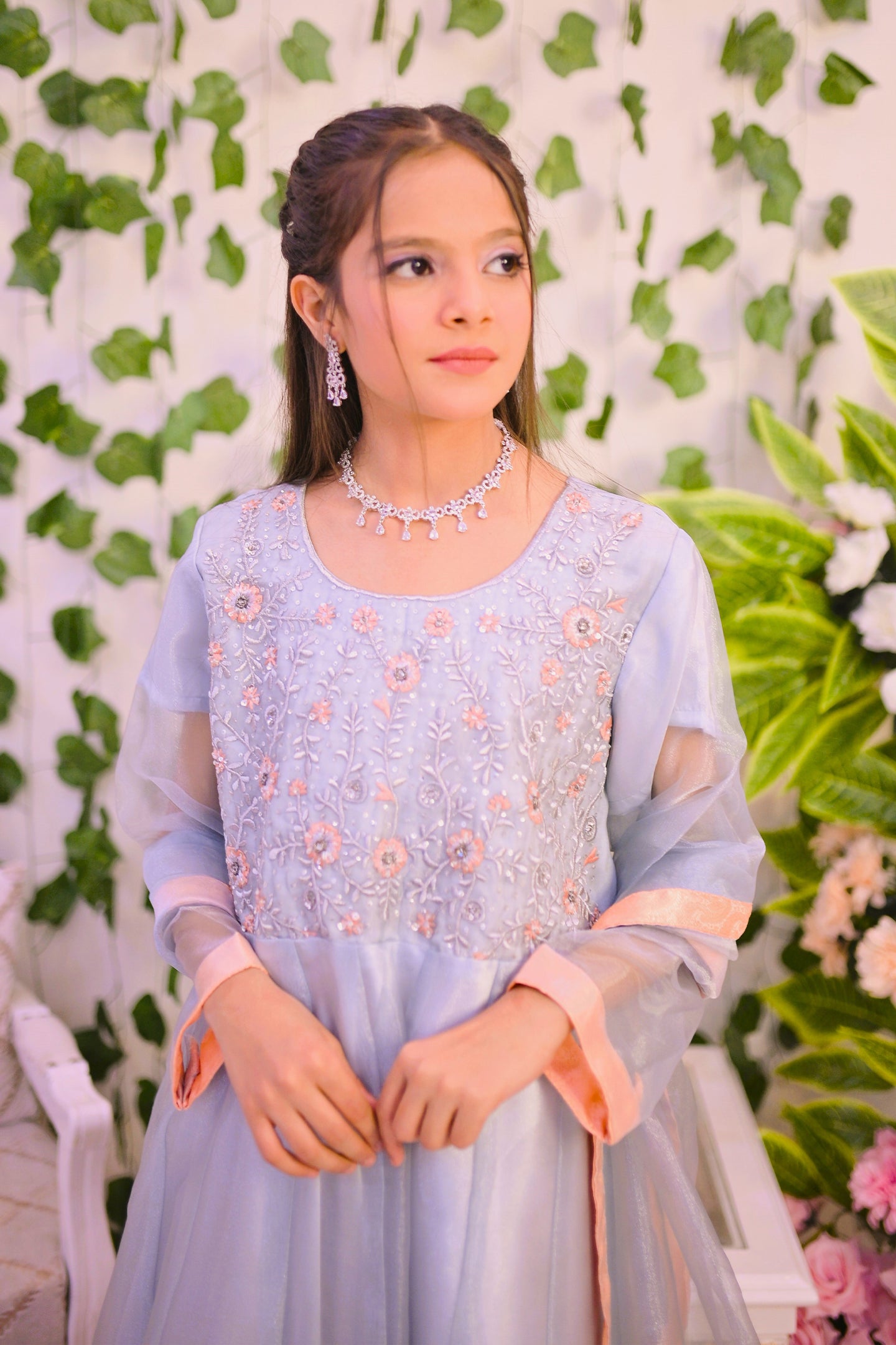 formal 3 piece kali frock grara & dupatta