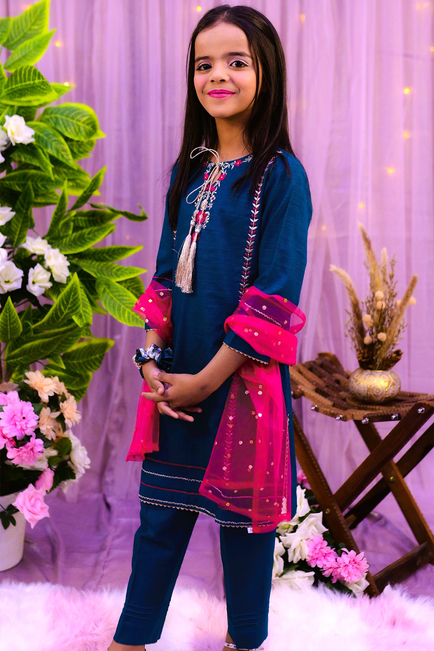 semi-formal 3 piece shirt trouser & dupatta