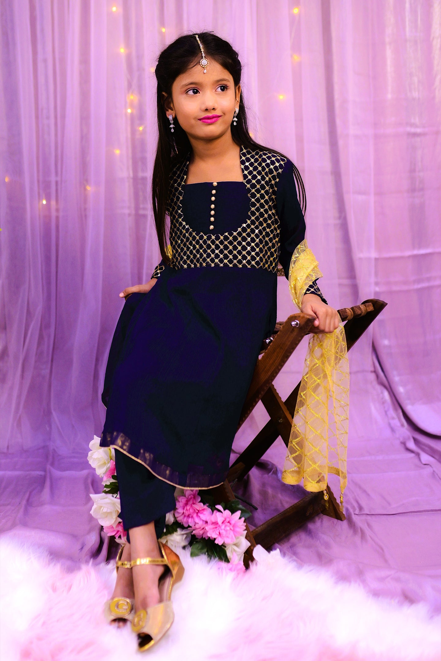 formal 3 piece frok trouser & dupatta