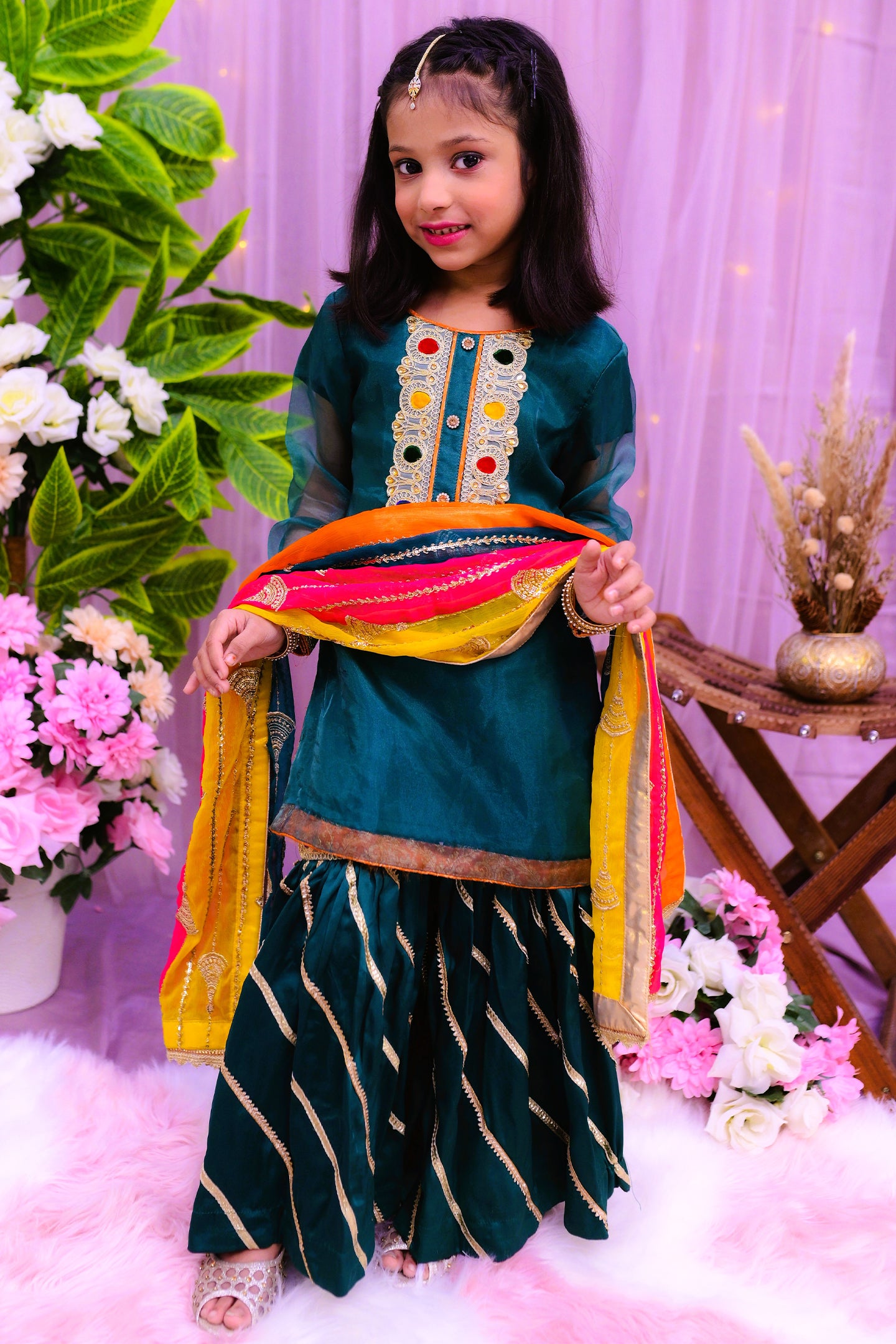 formal 3 piece shirt garara and dupatta