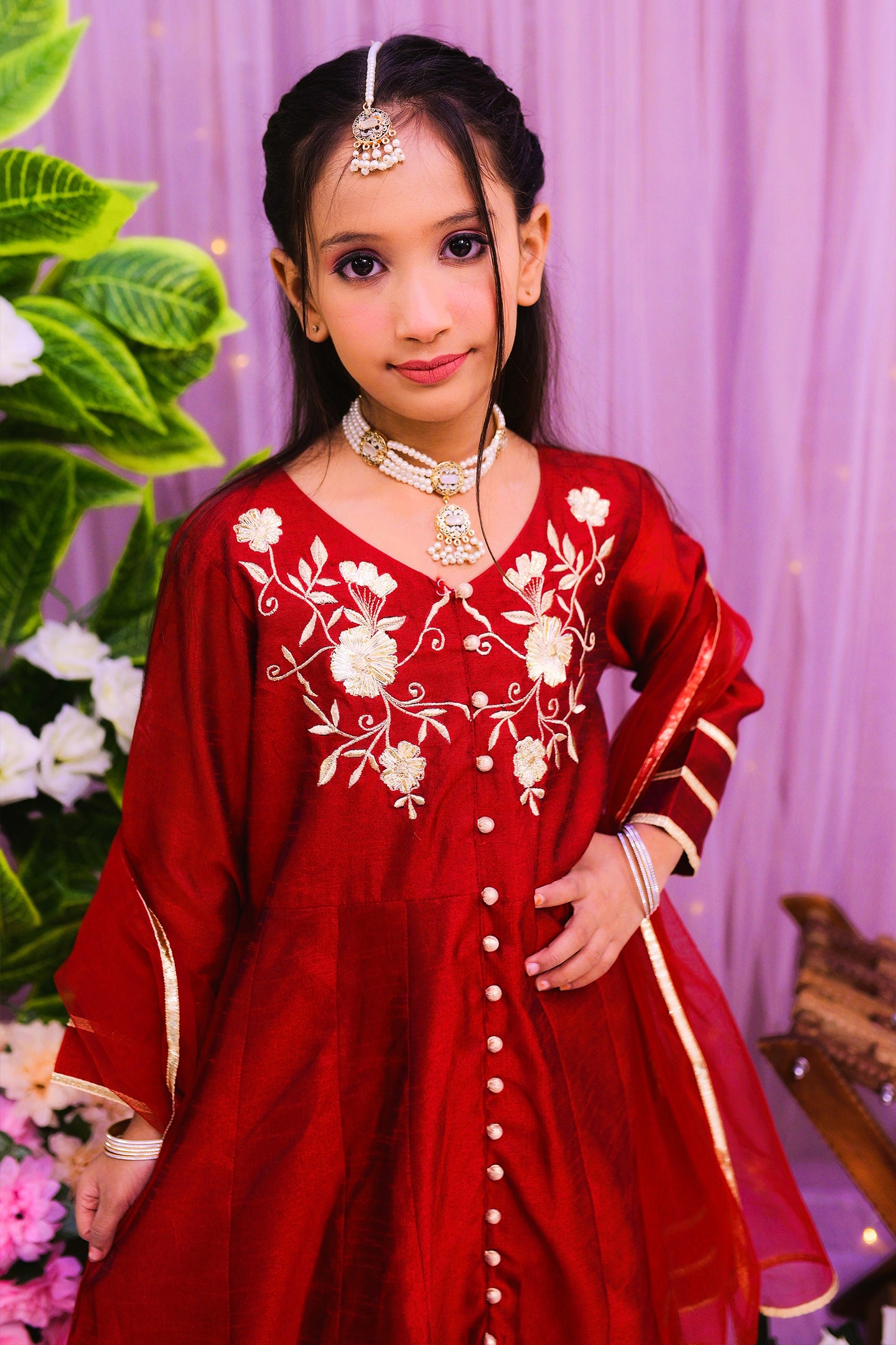 formal 3 piece frok trouser and dupatta