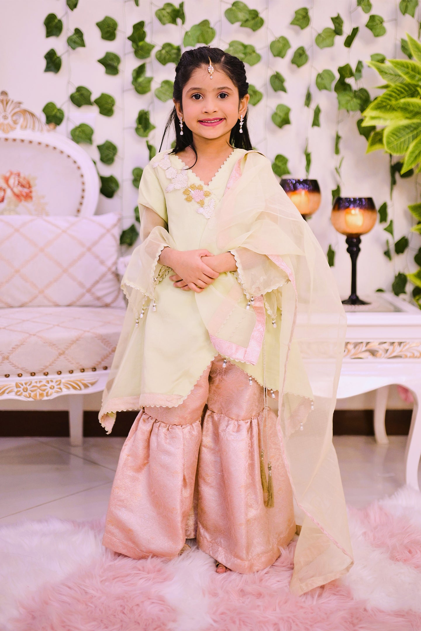 formal 3 piece shirt dupatta and garara