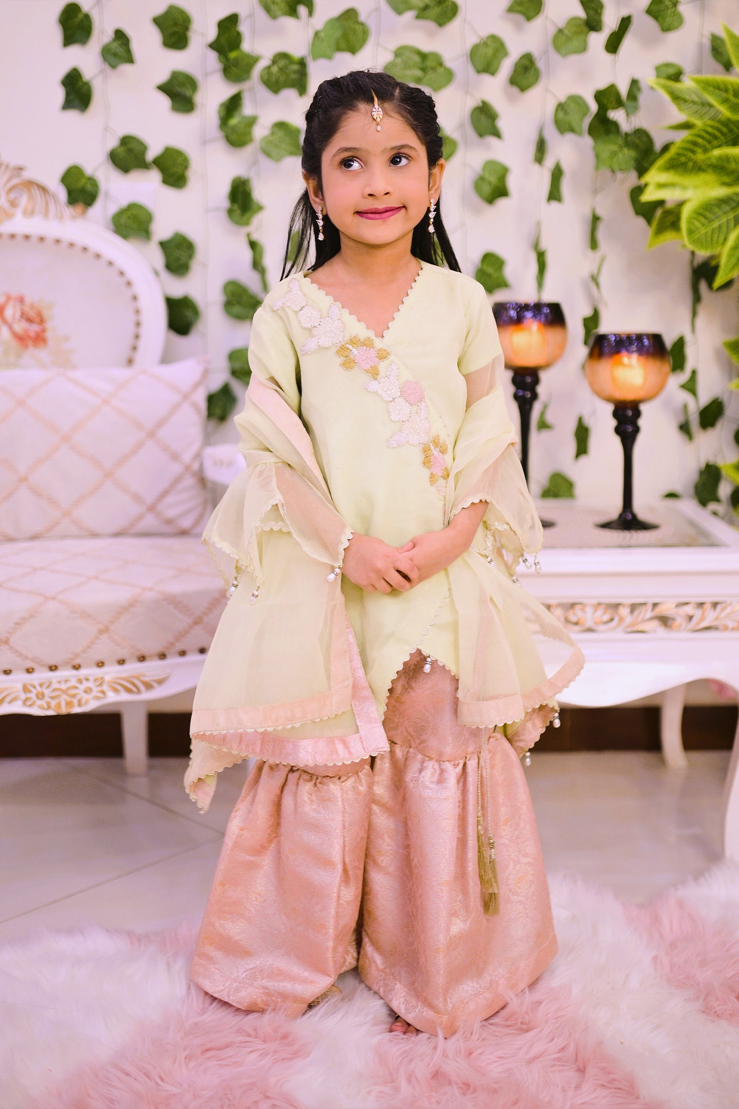 formal 3 piece shirt dupatta and garara