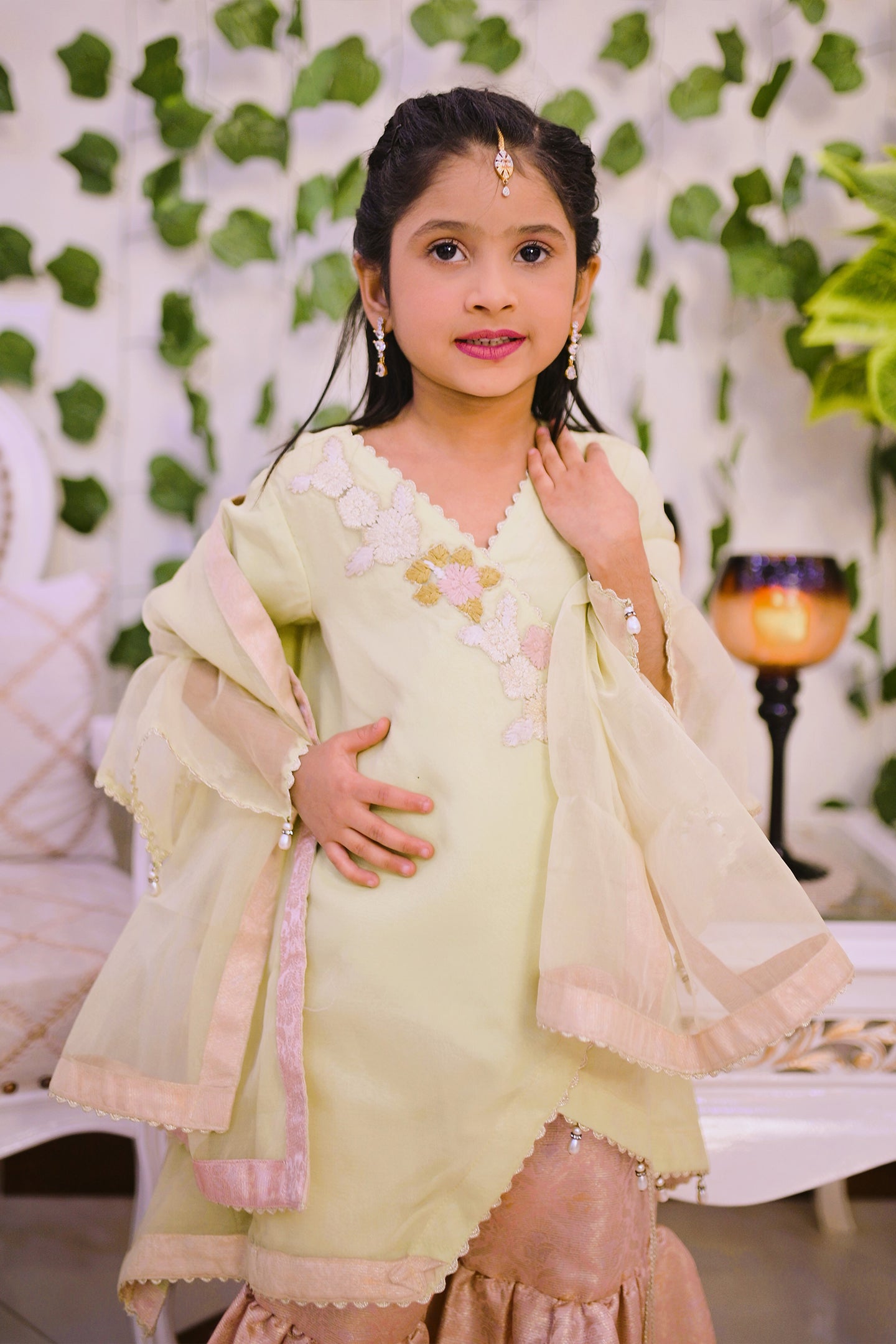 formal 3 piece shirt dupatta and garara