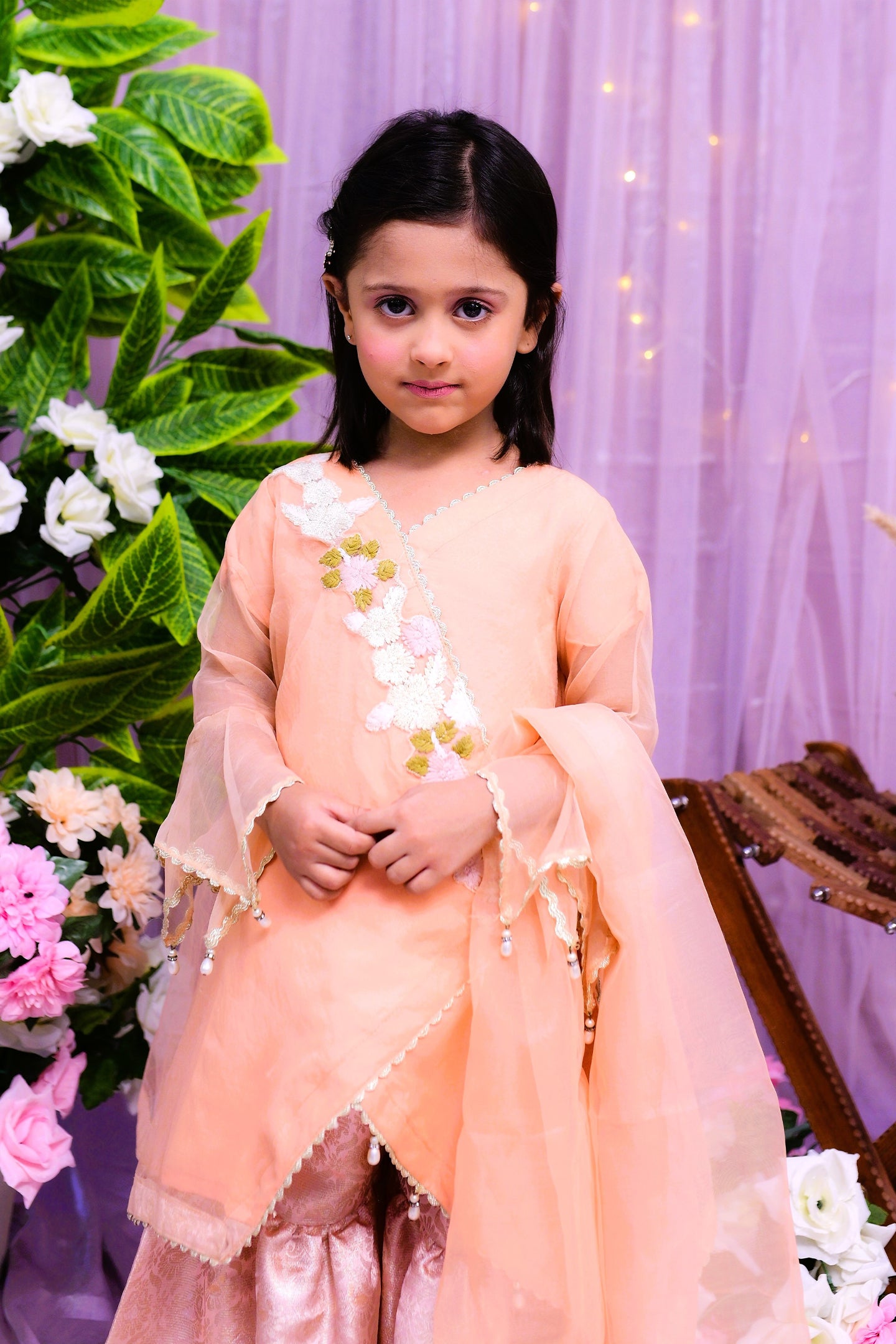 formal 3 piece shirt dupatta and garara