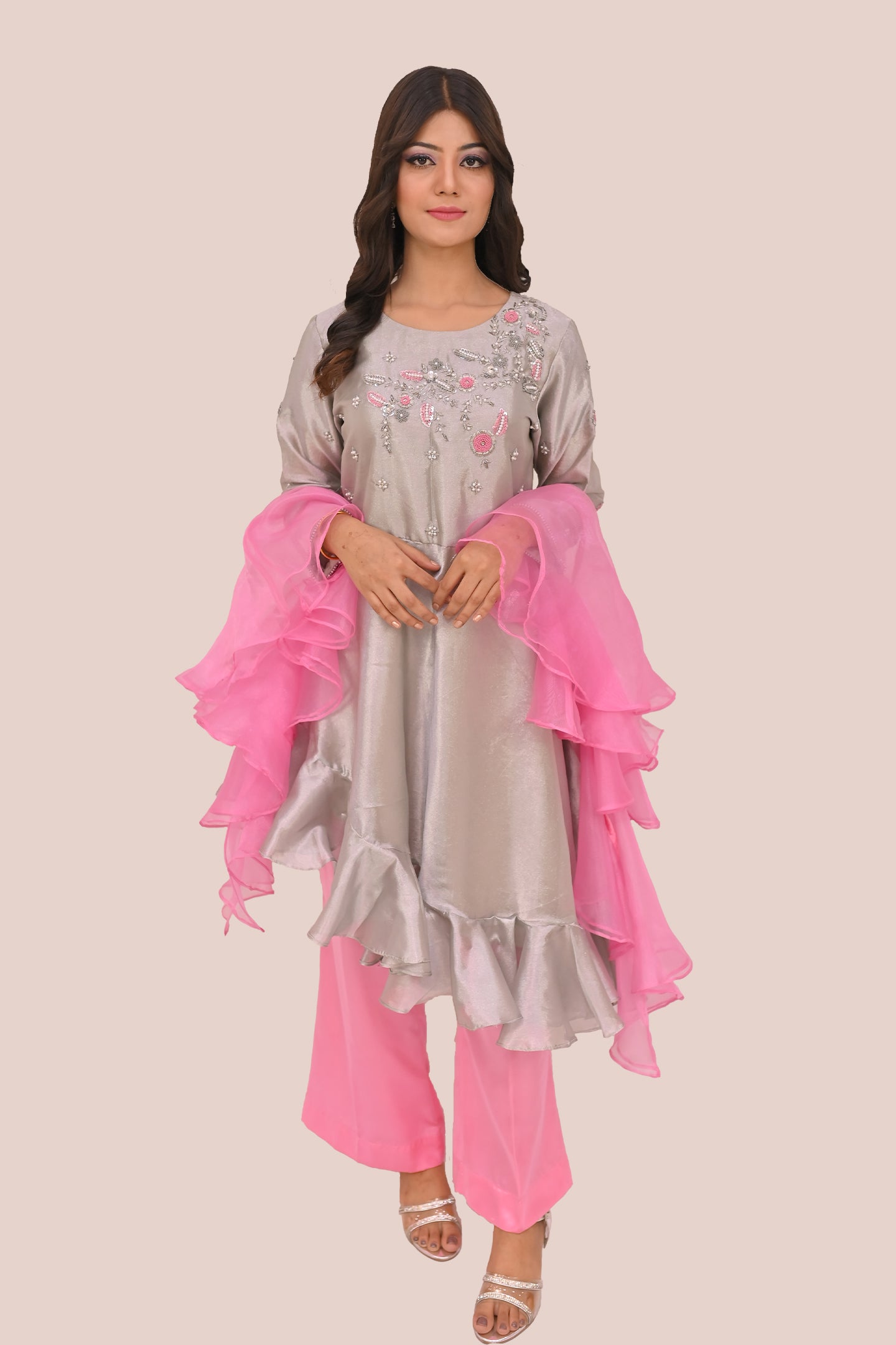 formal 3 piece shirt trouser & dupatta