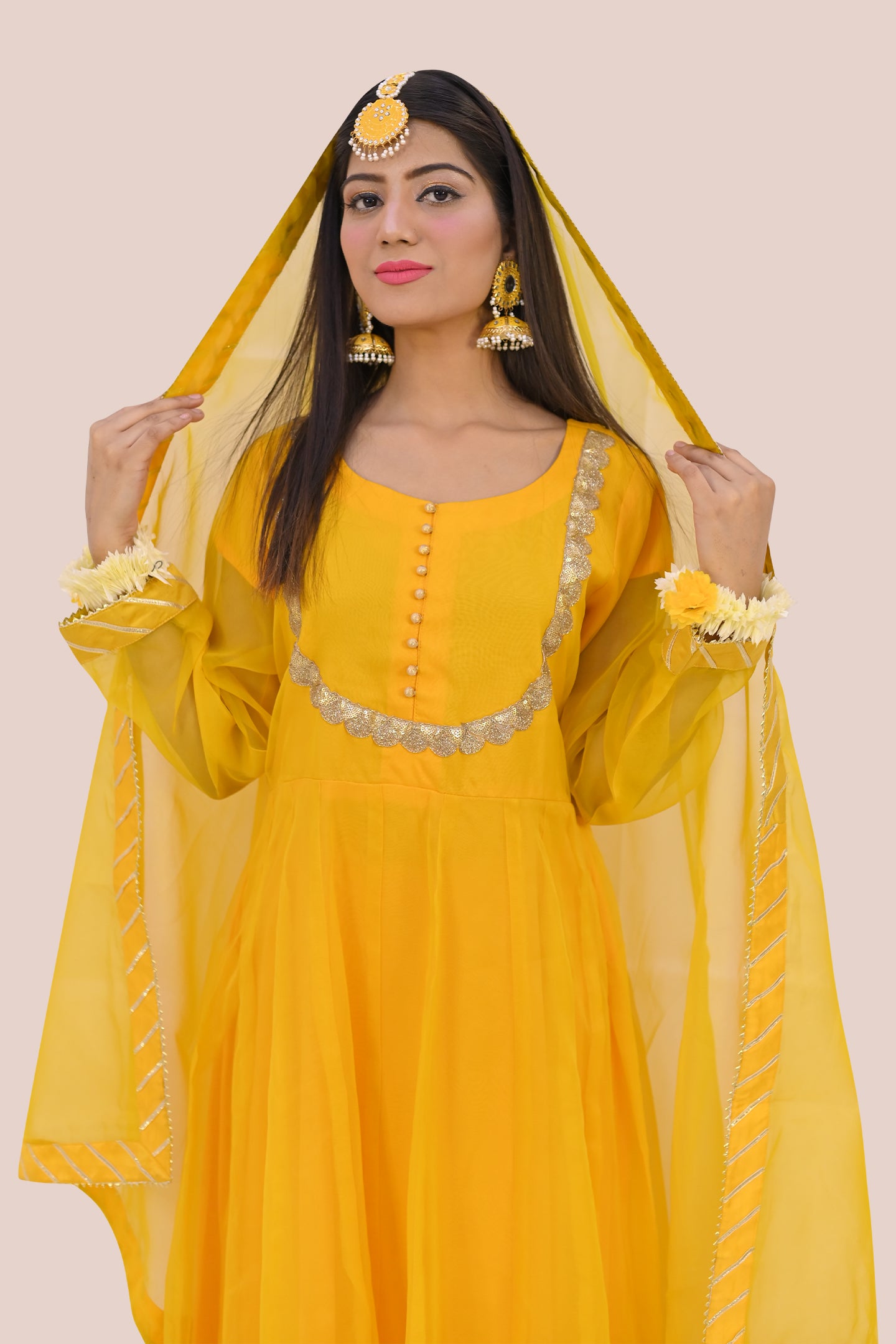 luxury women 3 piece  frock dupatta & trouser