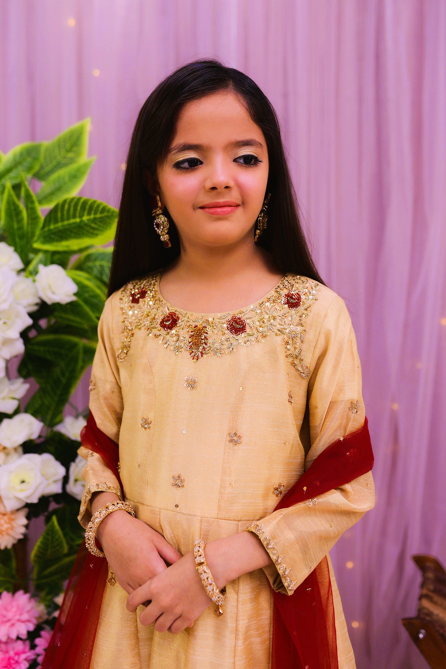 formal 2 piece long maxi & dupatta