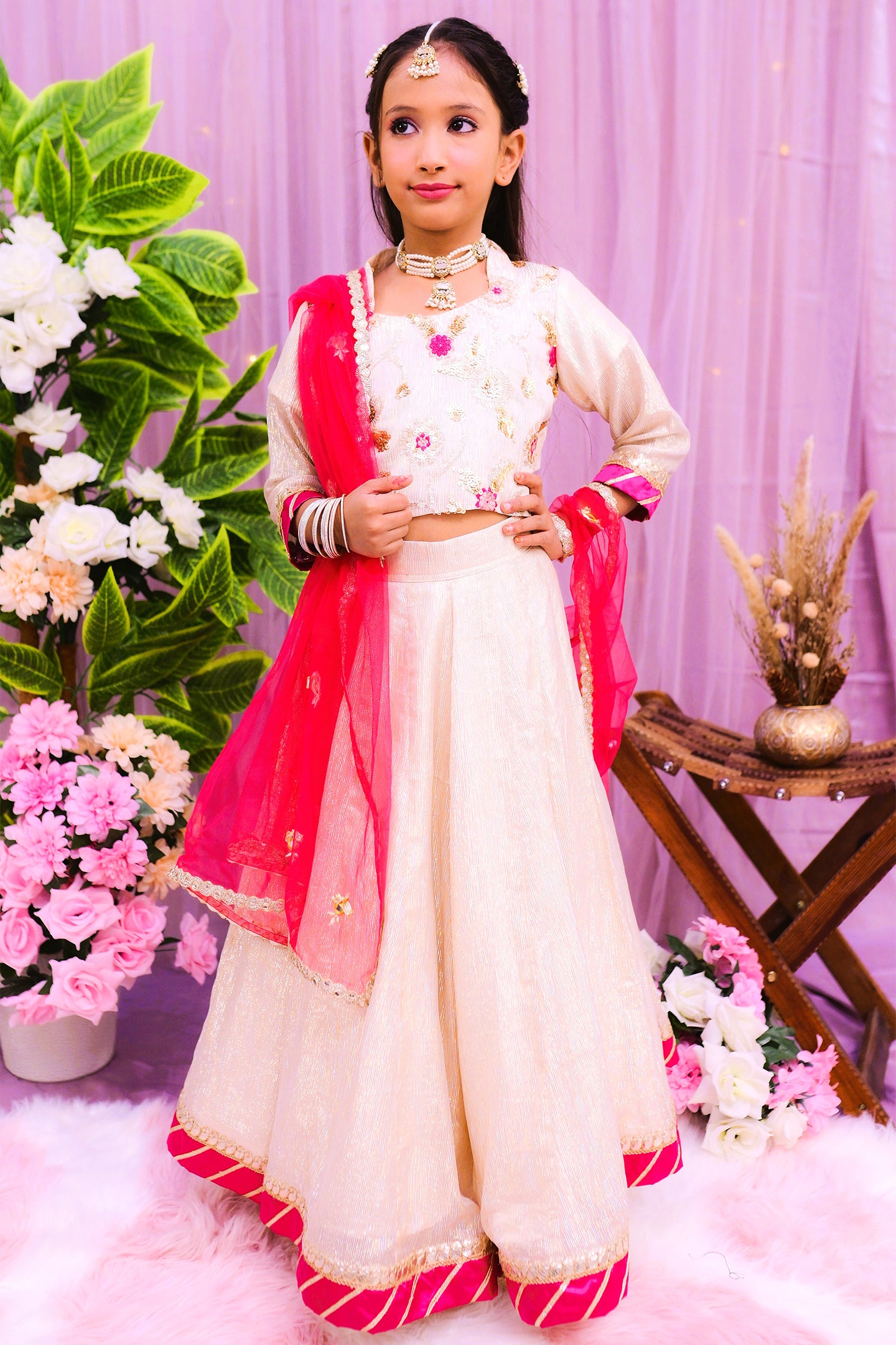 formal choli lehnga with dupatta