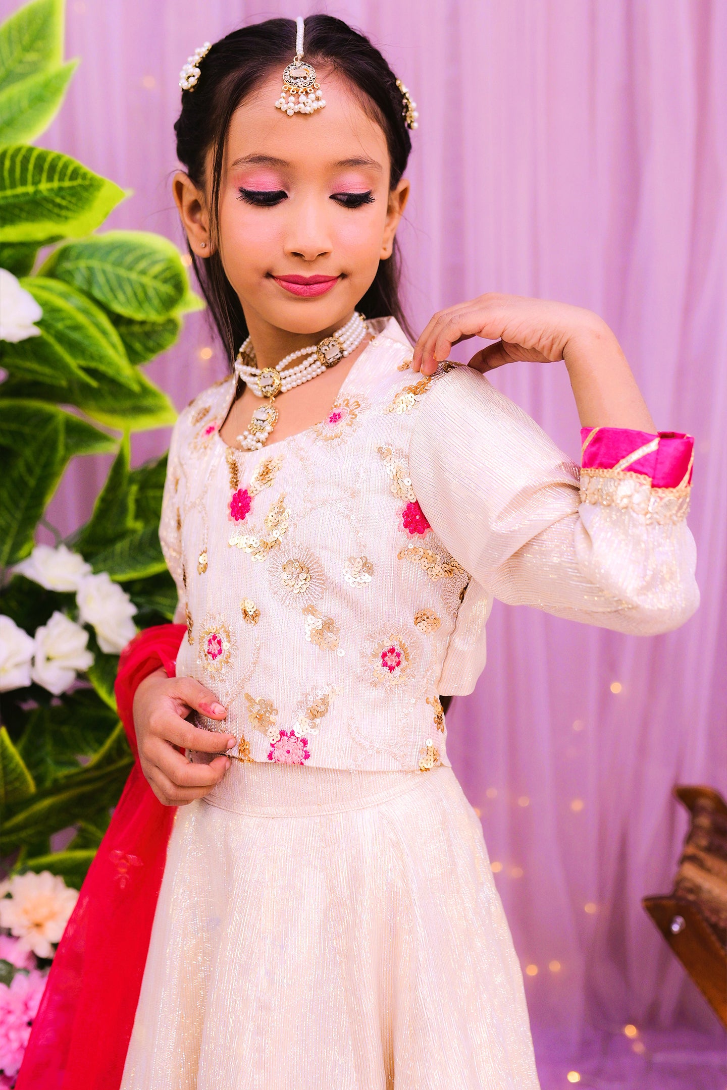 formal choli lehnga with dupatta