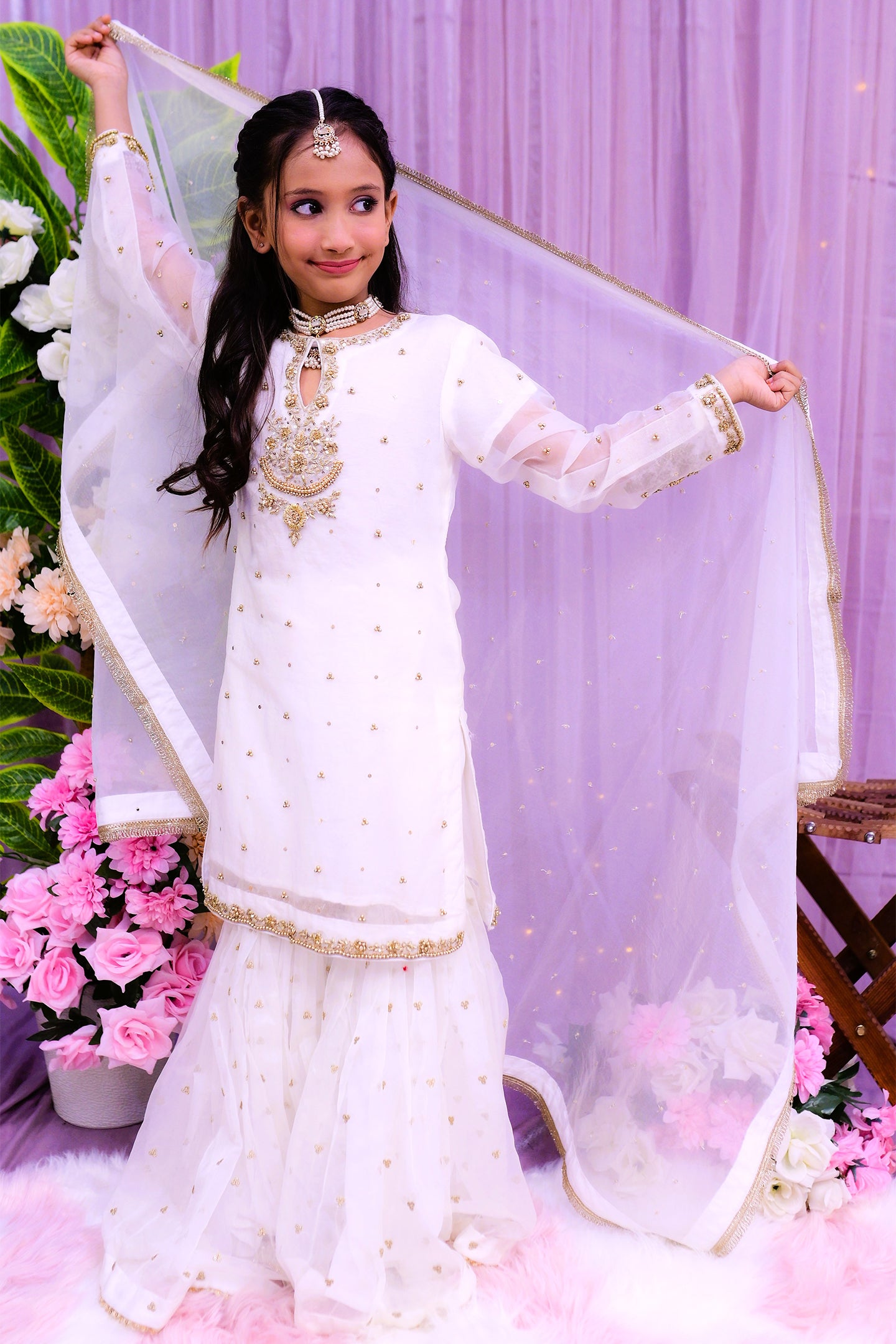 formal short shirt garara & dupatta