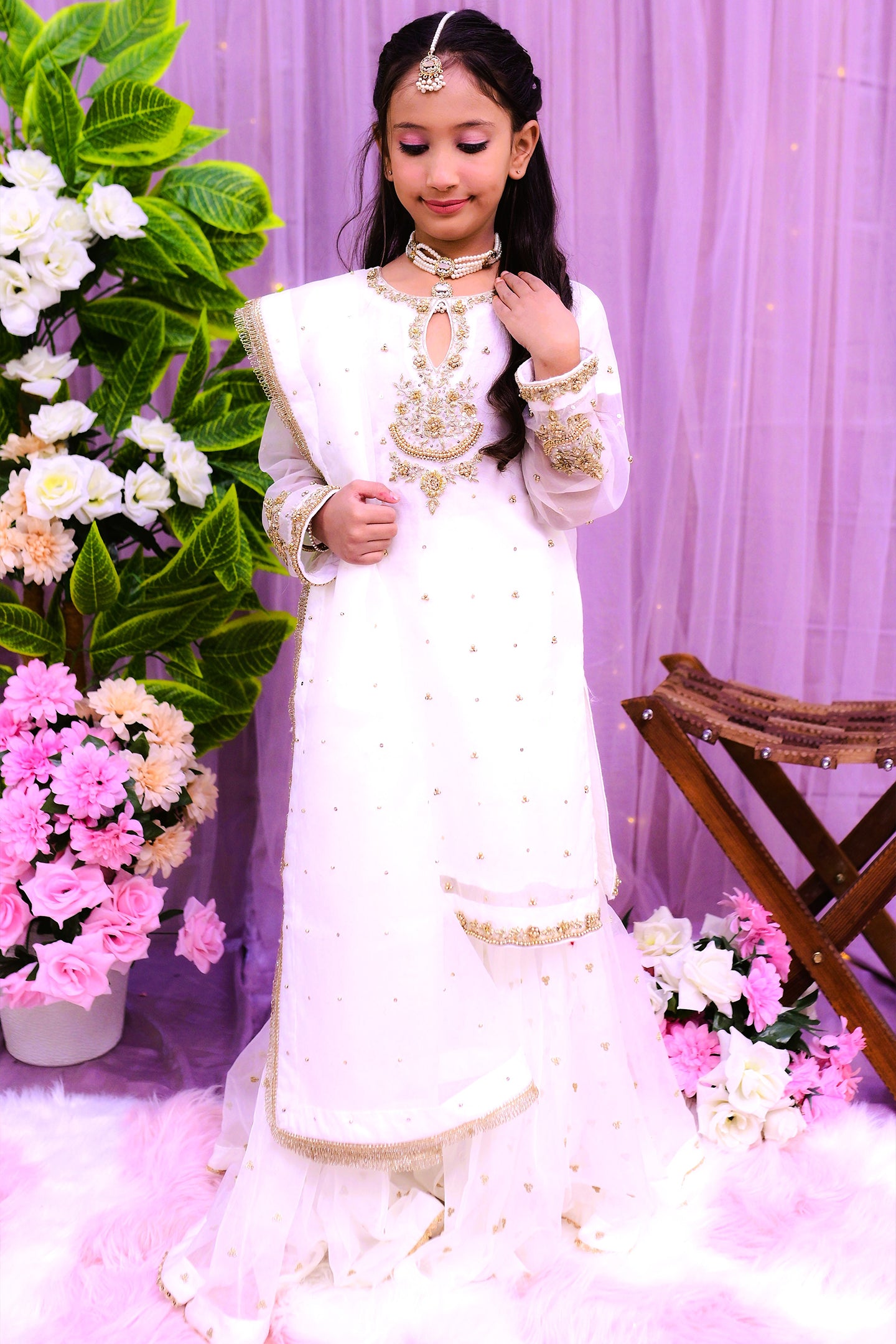 formal short shirt garara & dupatta