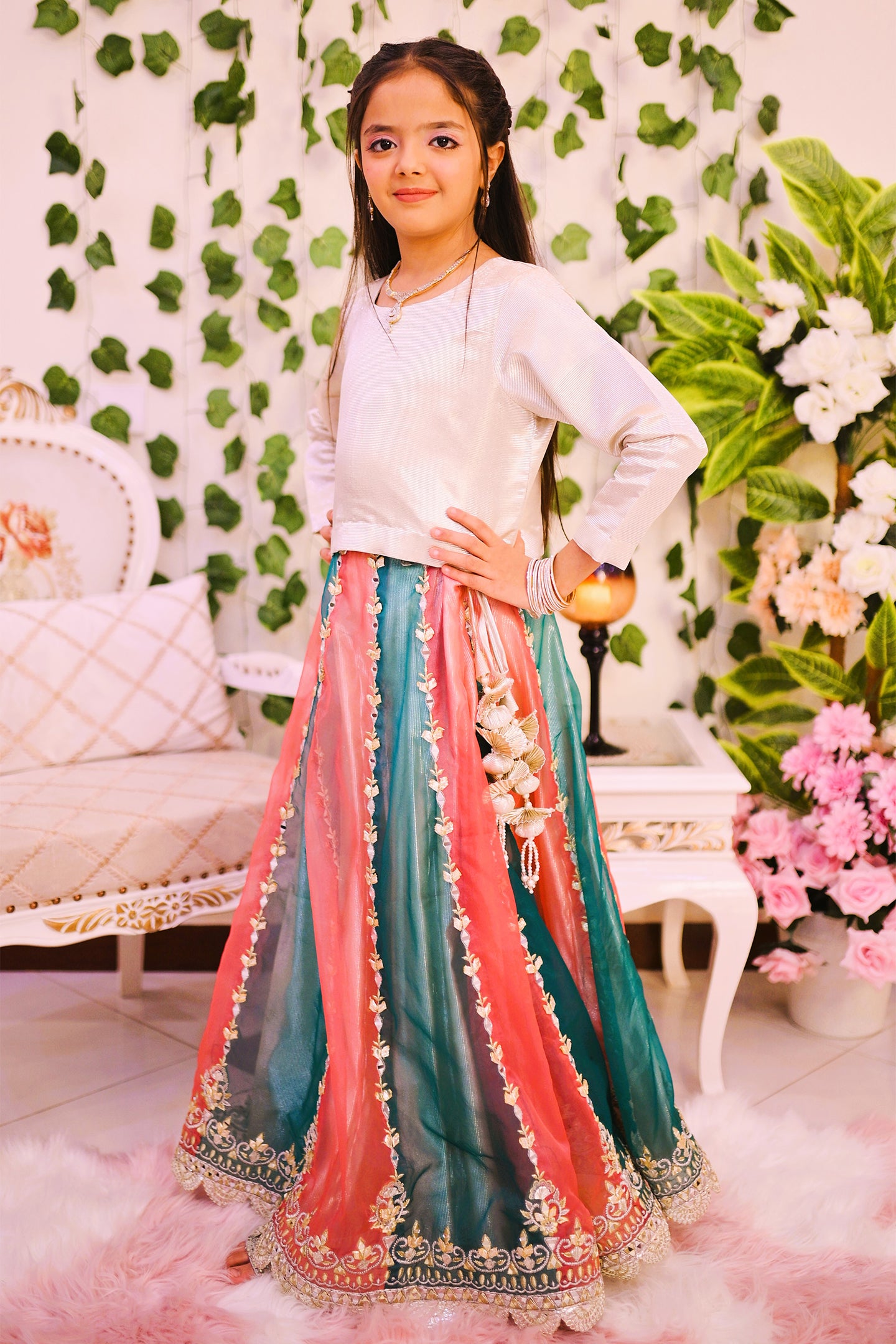 formal choli lehnga and dupatta