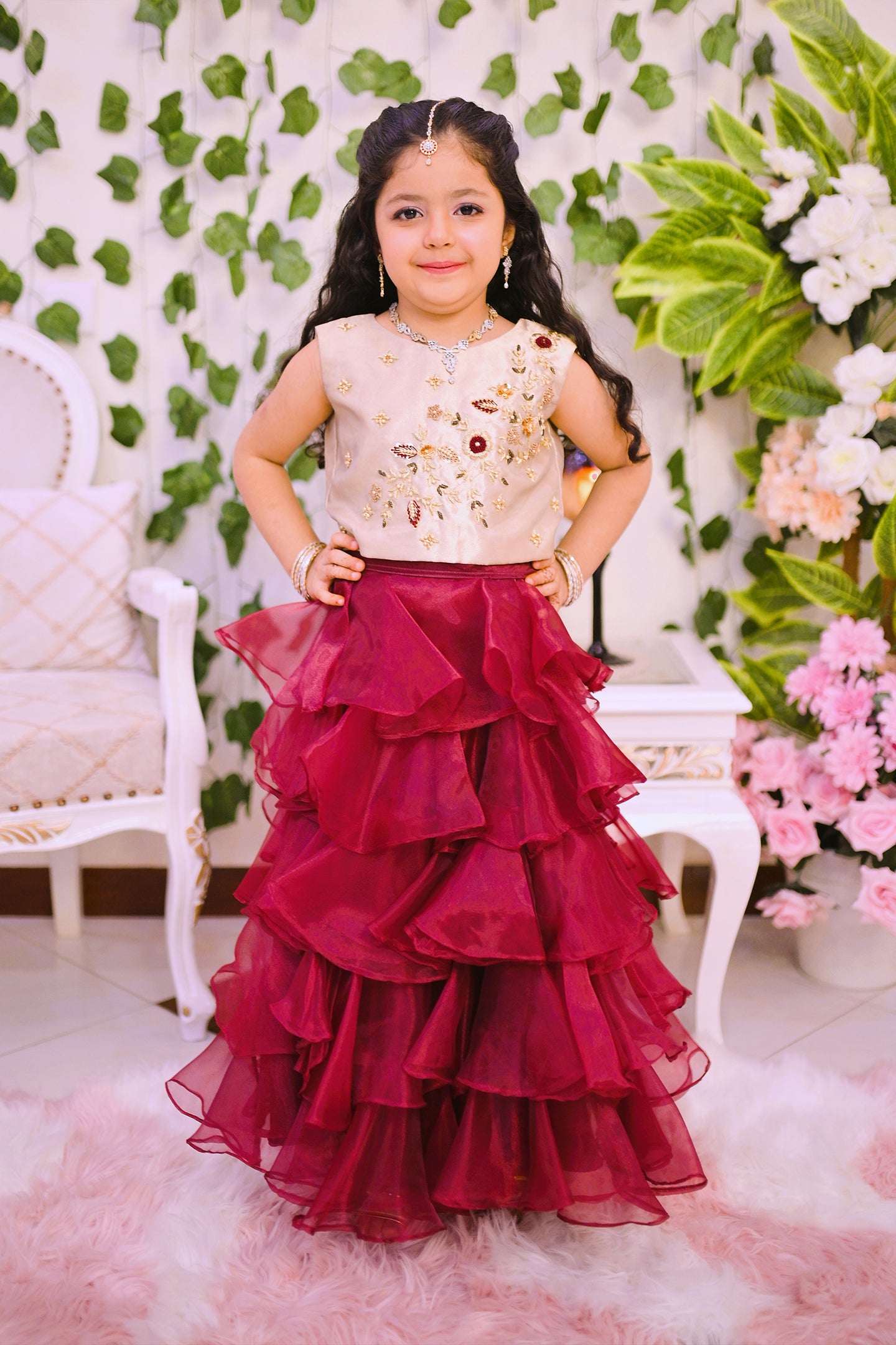 luxury 2 piece 3d skirt and choli