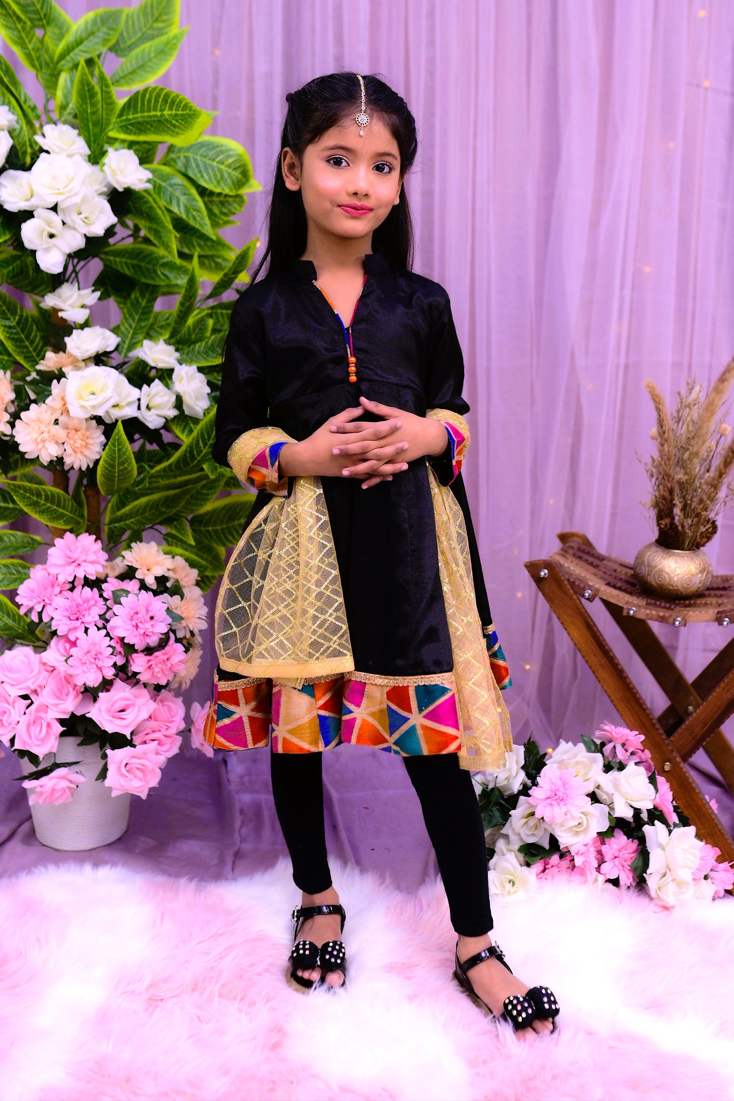 semi-formal 2 piece frok & dupatta