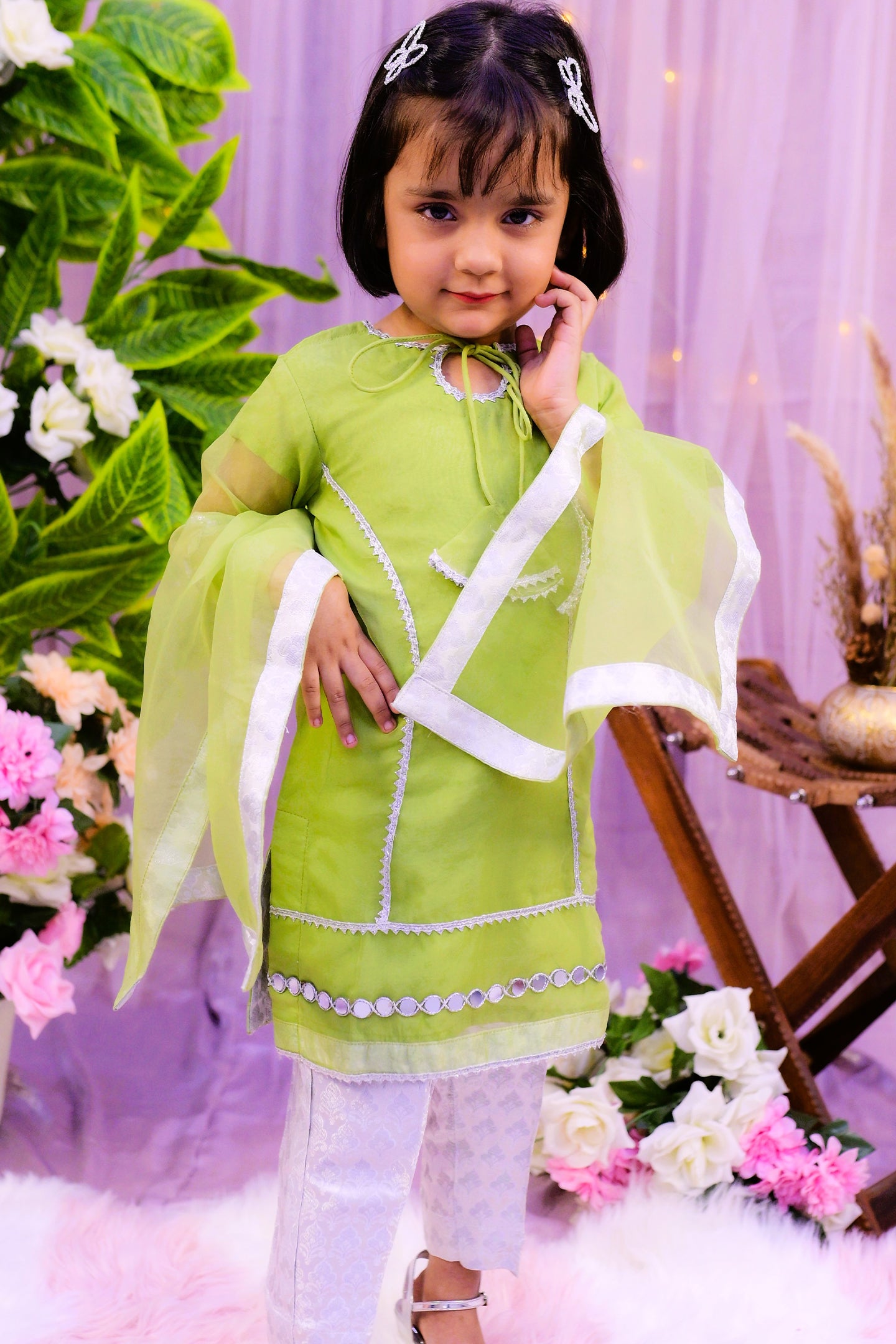 semi-formal 3 piece shirt trouser & dupatta