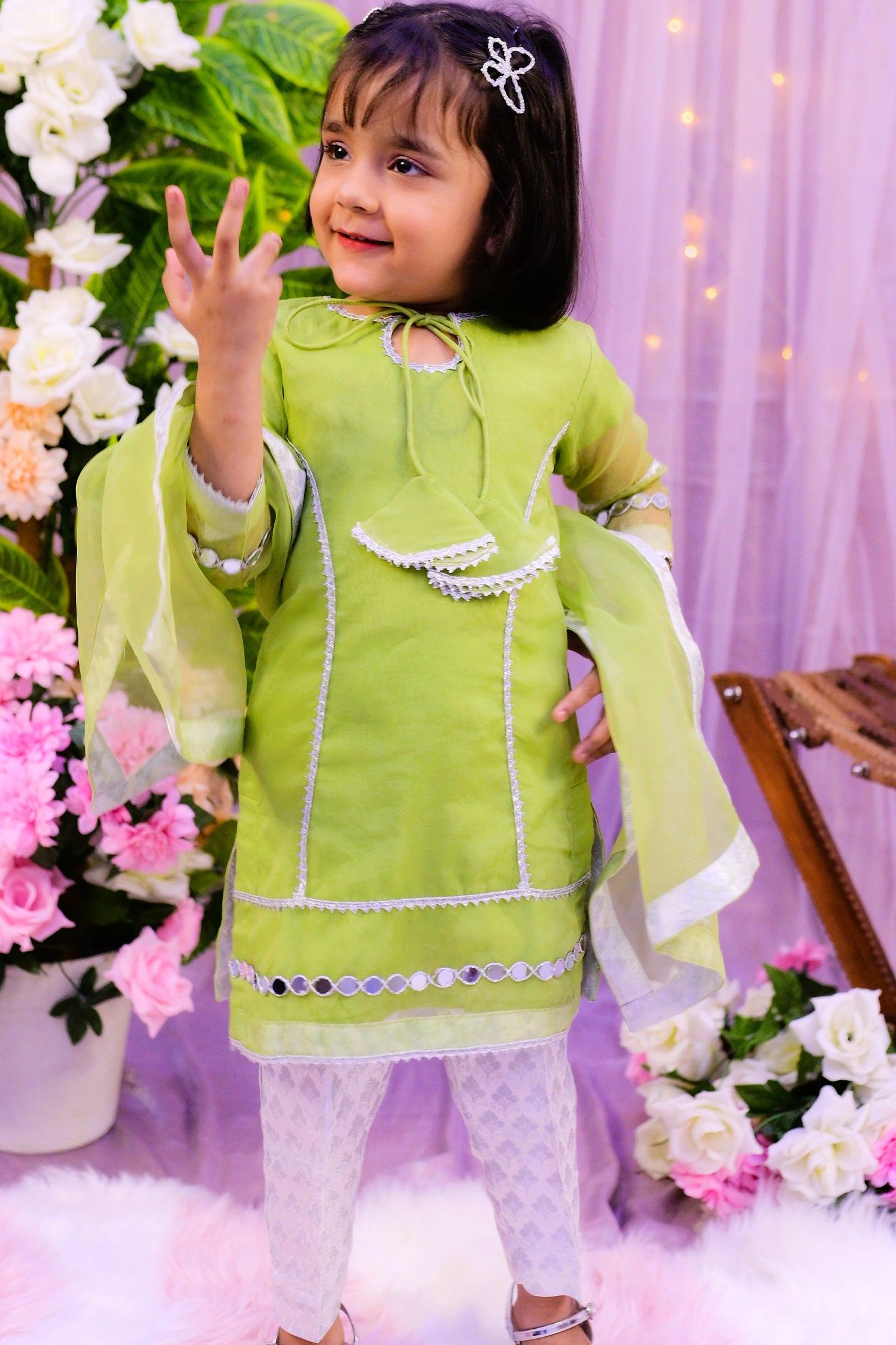 semi-formal 3 piece shirt trouser & dupatta