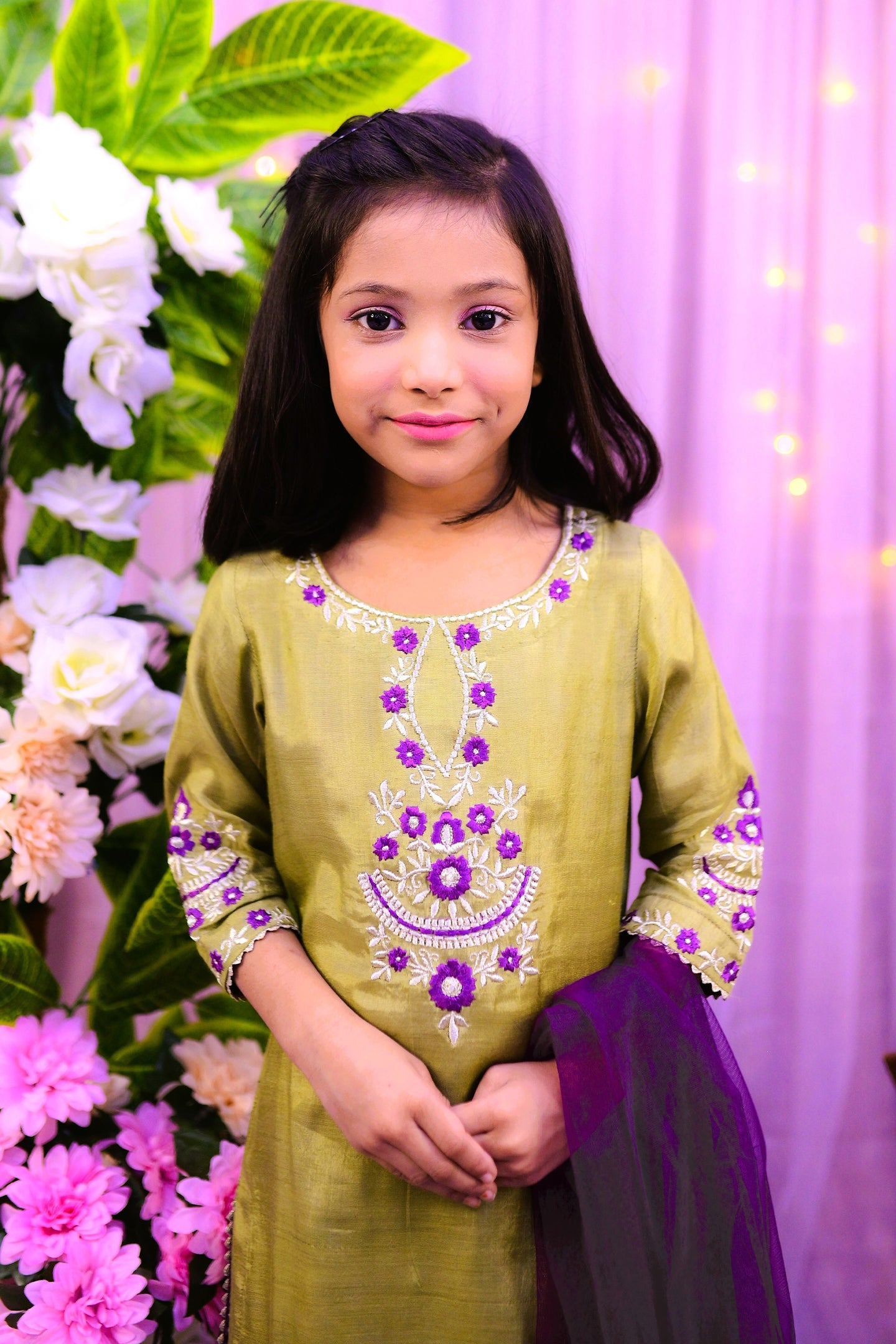 semi-formal 3 piece shirt dupatta & trouser