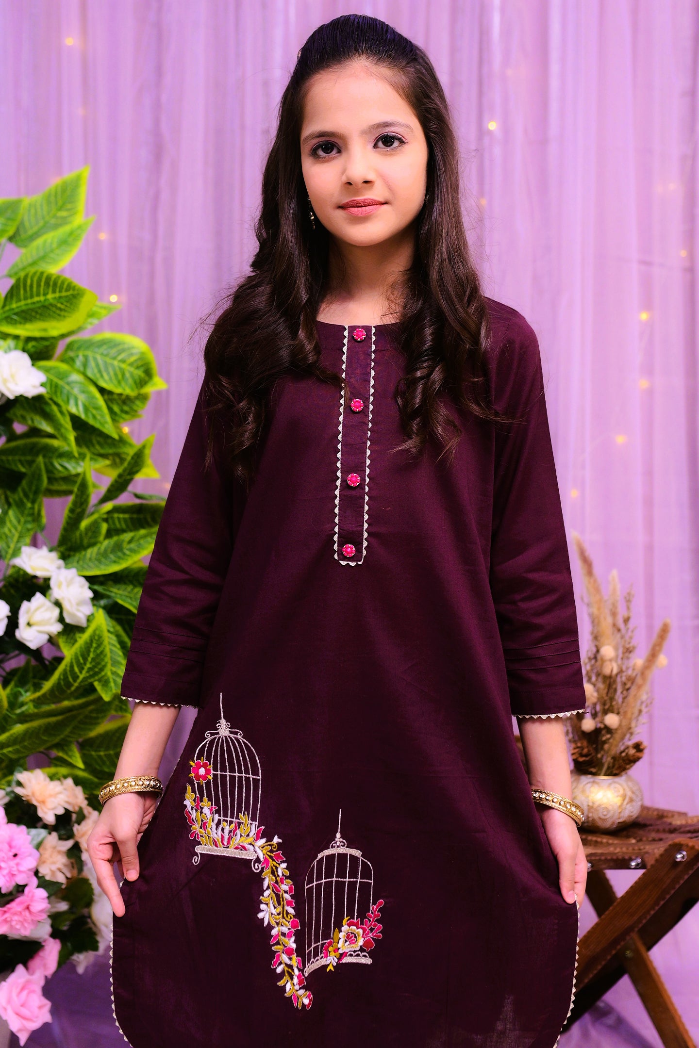 semi formal cotton 1 piece kurti