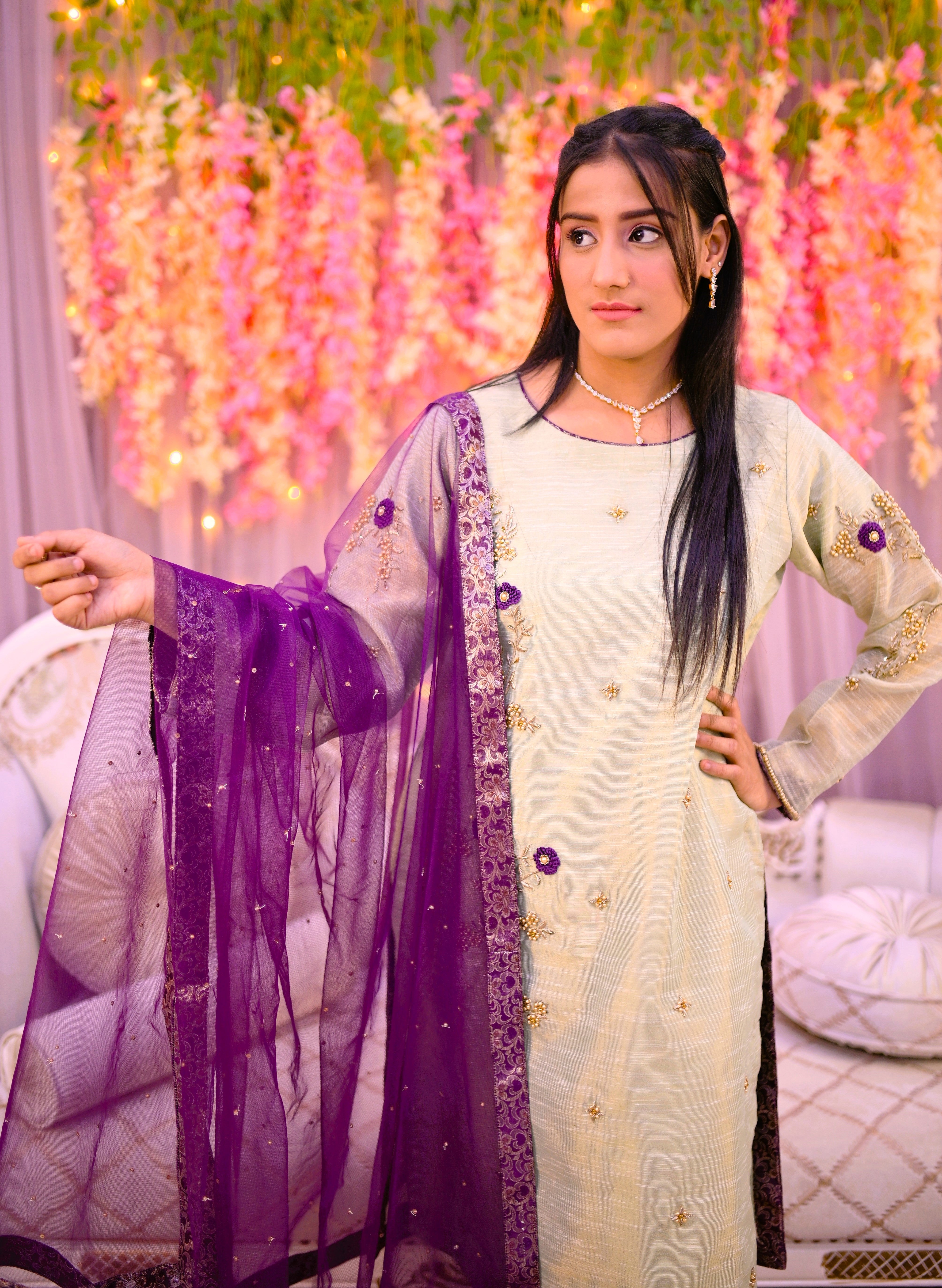 formal 3 piece shirt dupatta & trouser