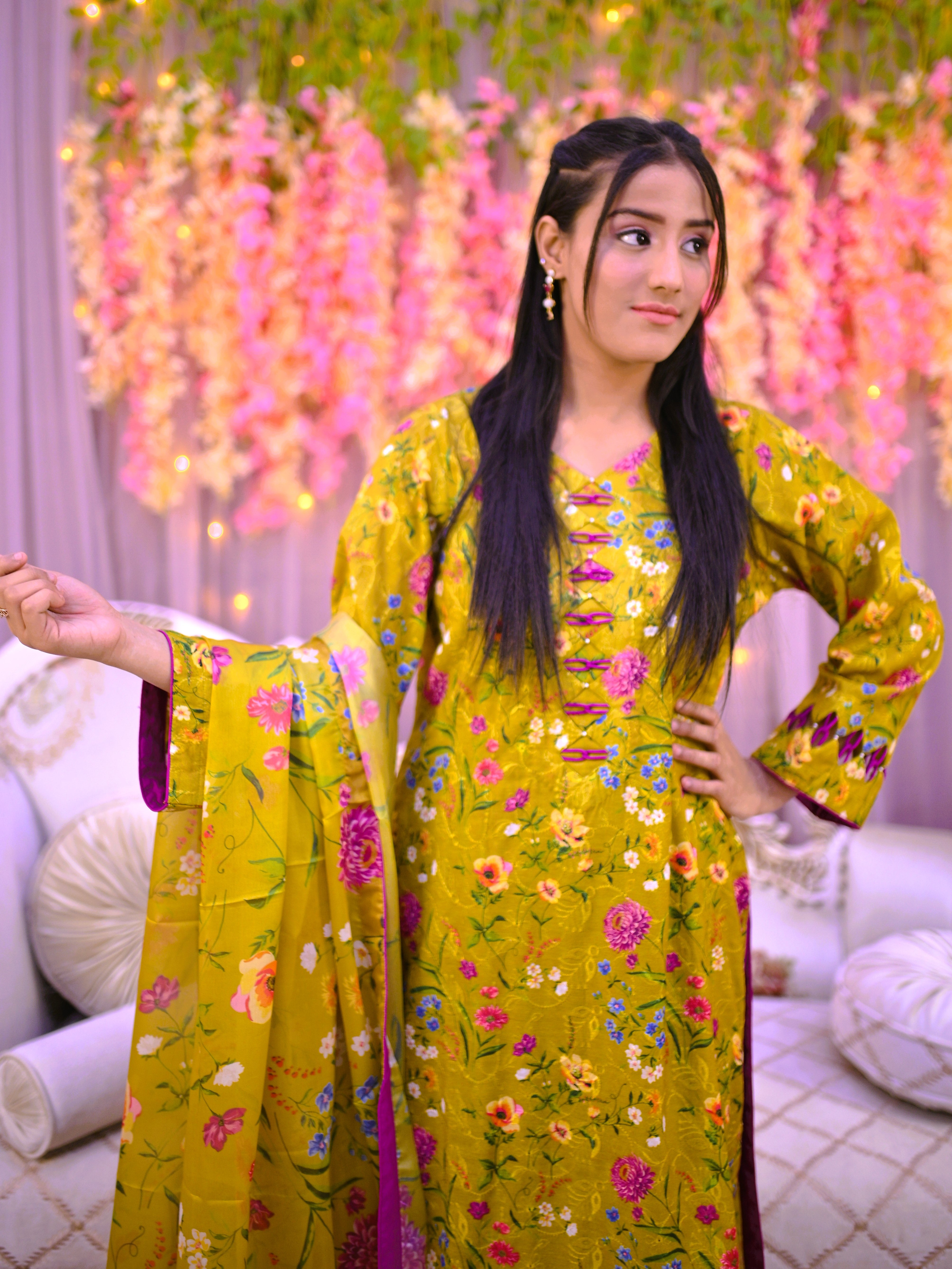 casual 3 piece shirt trouser & dupatta