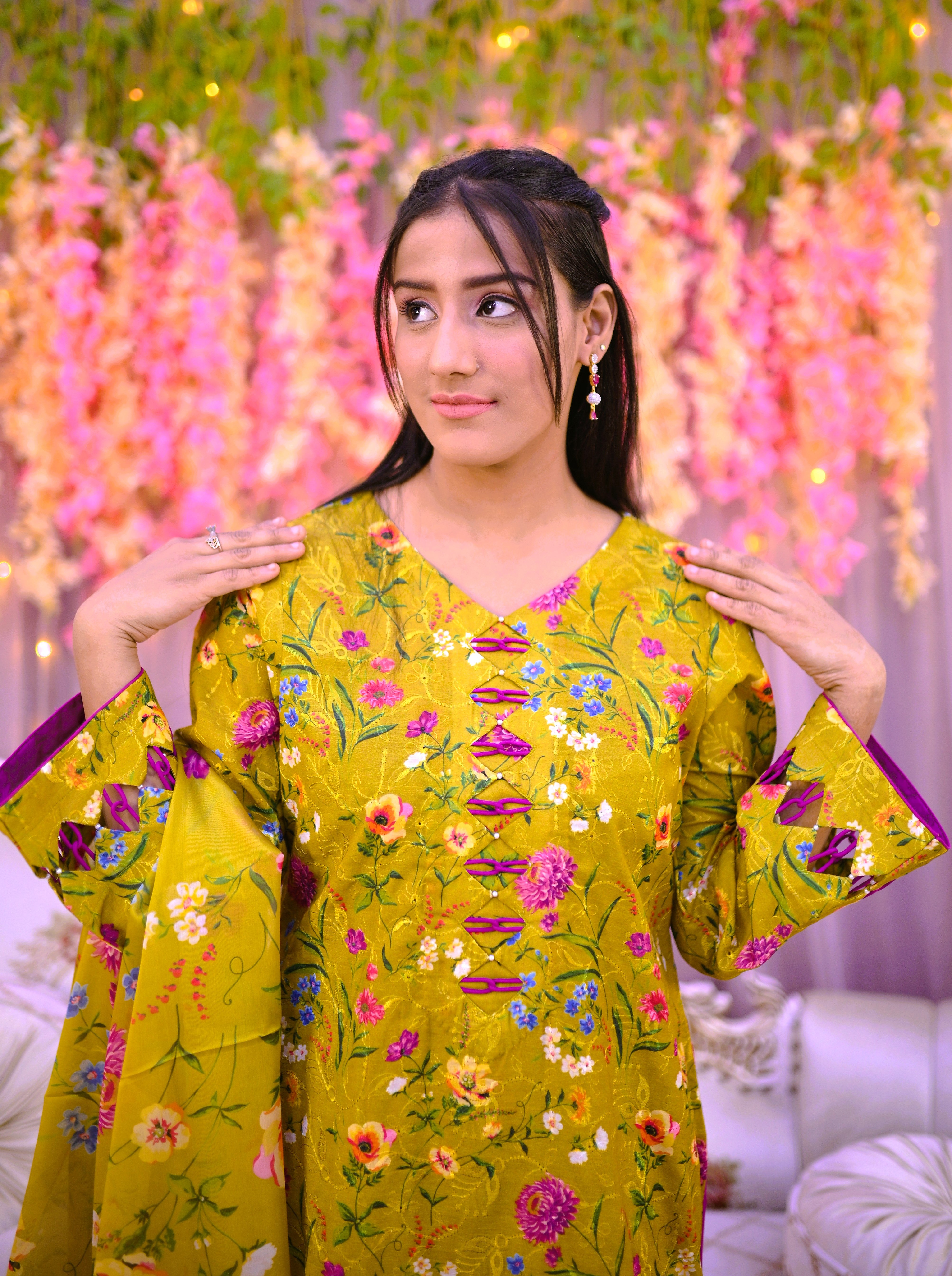 casual 3 piece shirt trouser & dupatta