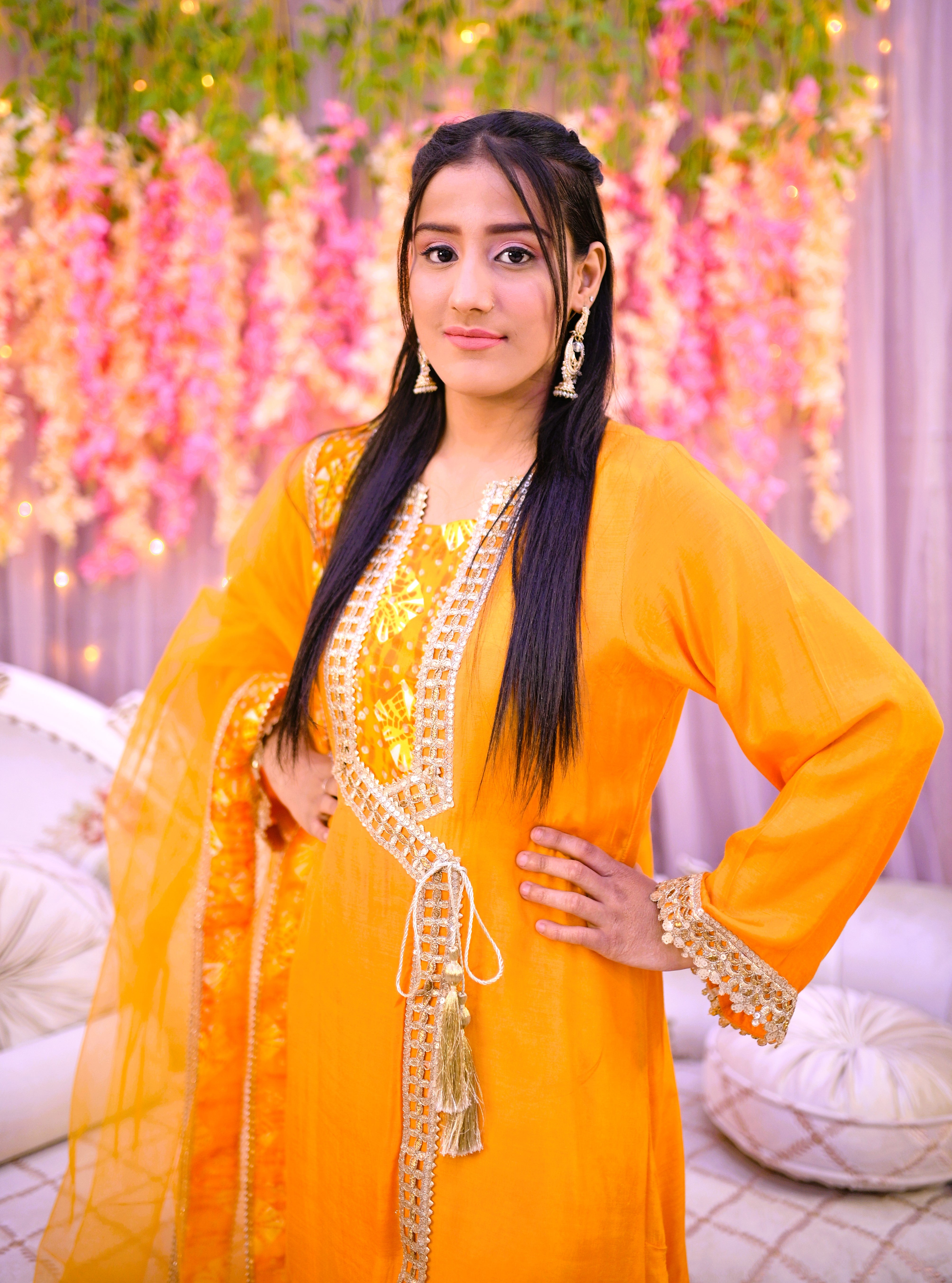 semiformal 3 piece shirt dupatta & plazo