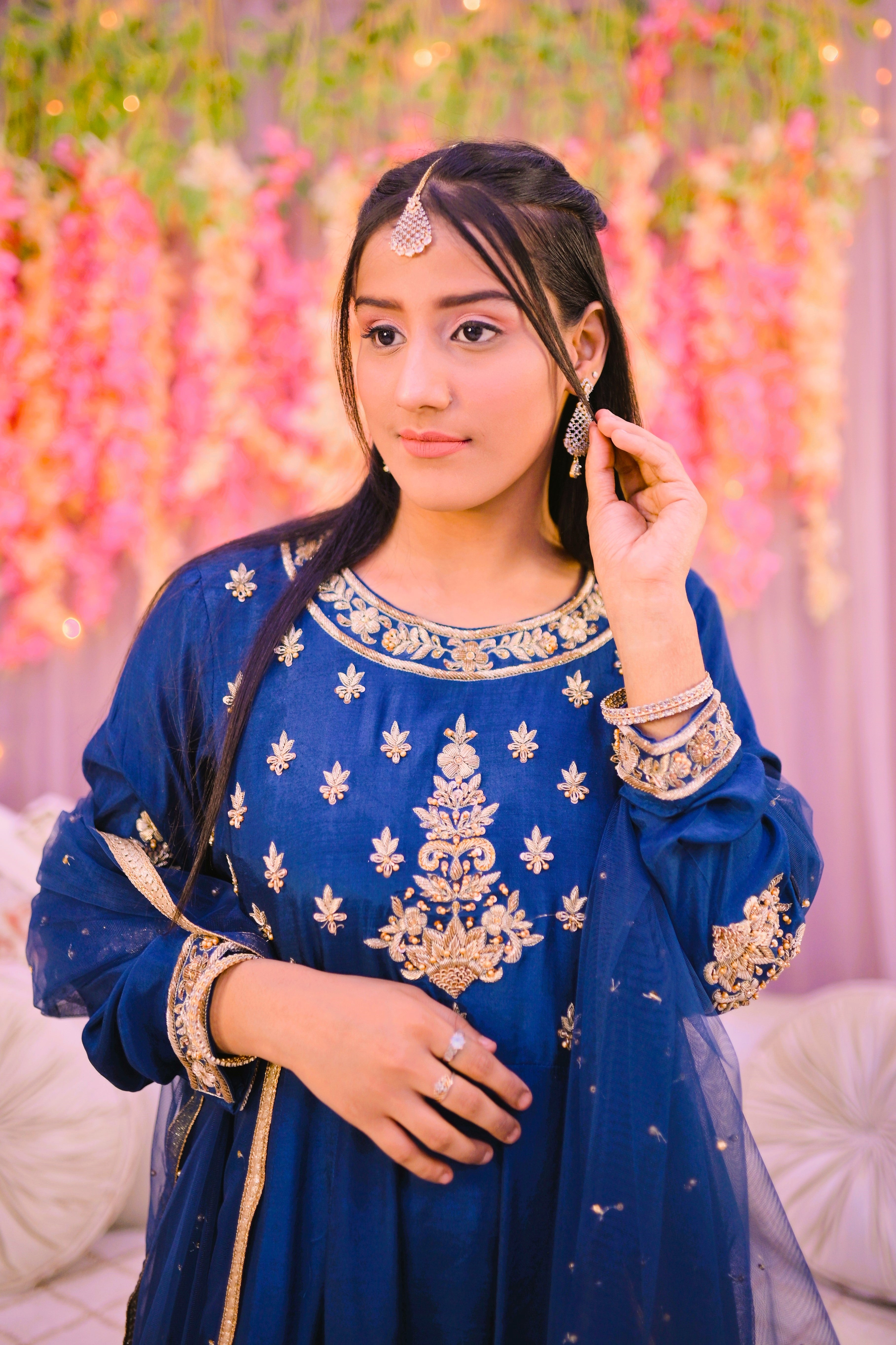 formaln3 piece frock dupatta & trouser