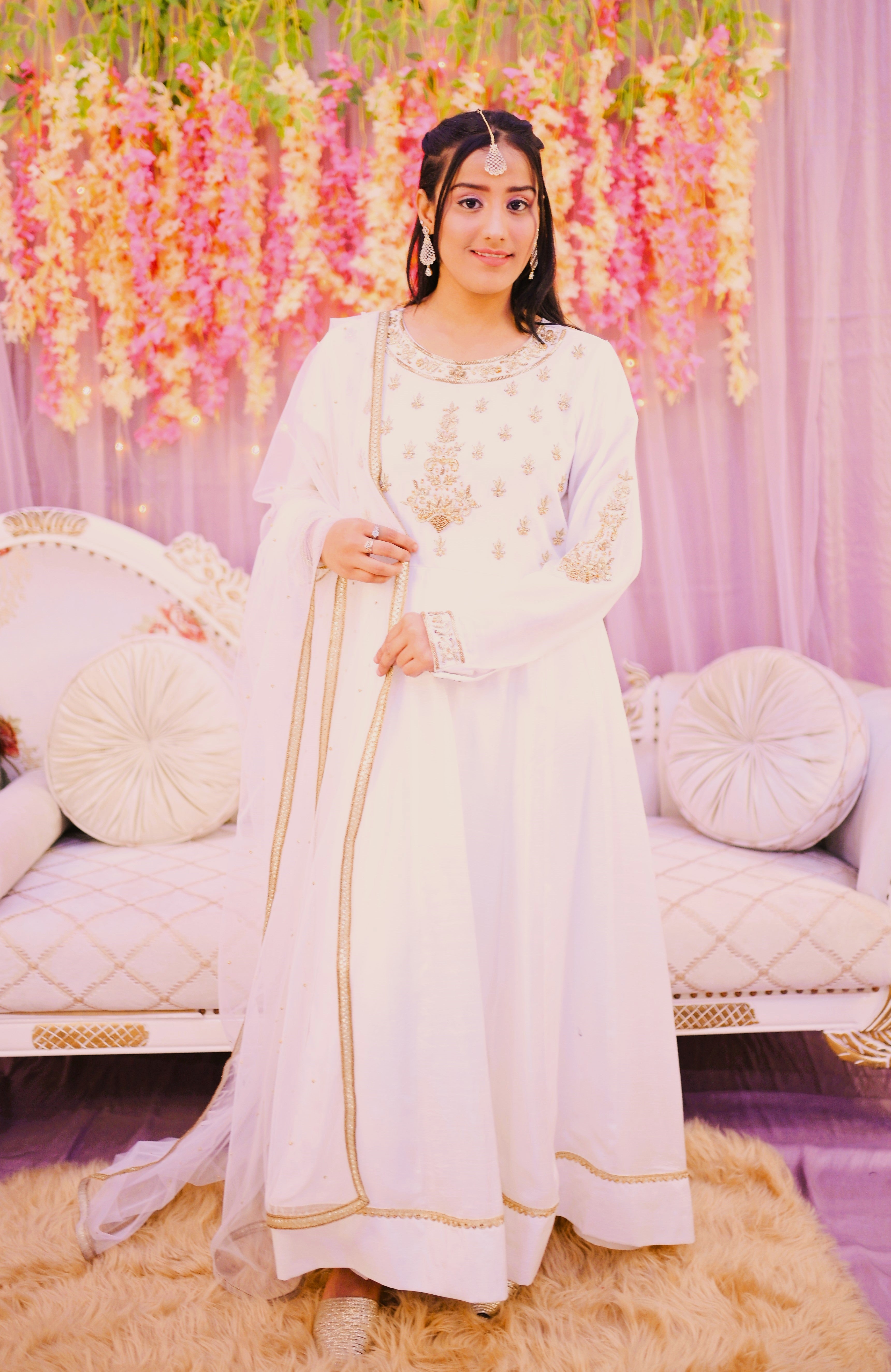 formaln3 piece frock dupatta & trouser