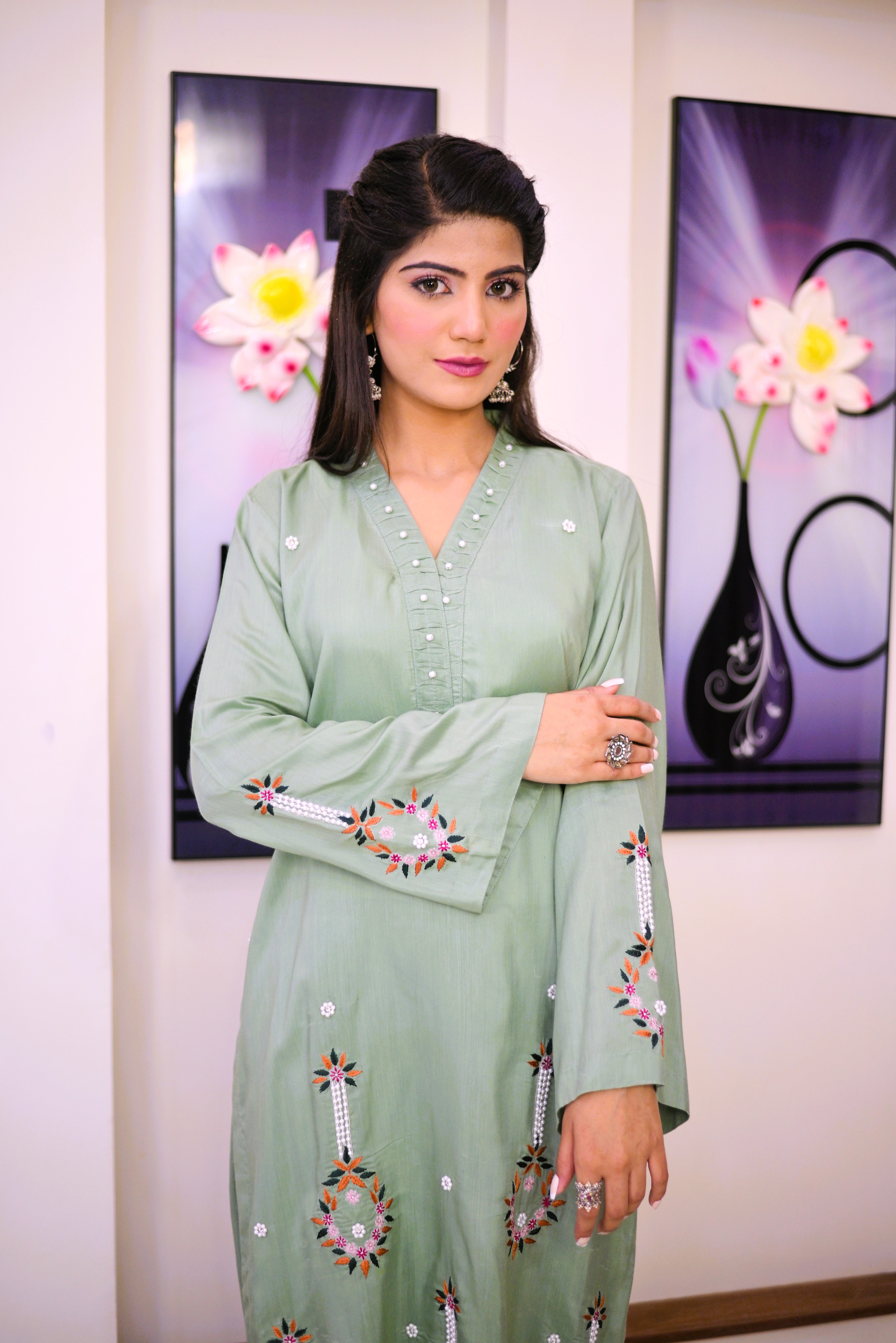 semiformal 3 piece shirt dupatta  trouser